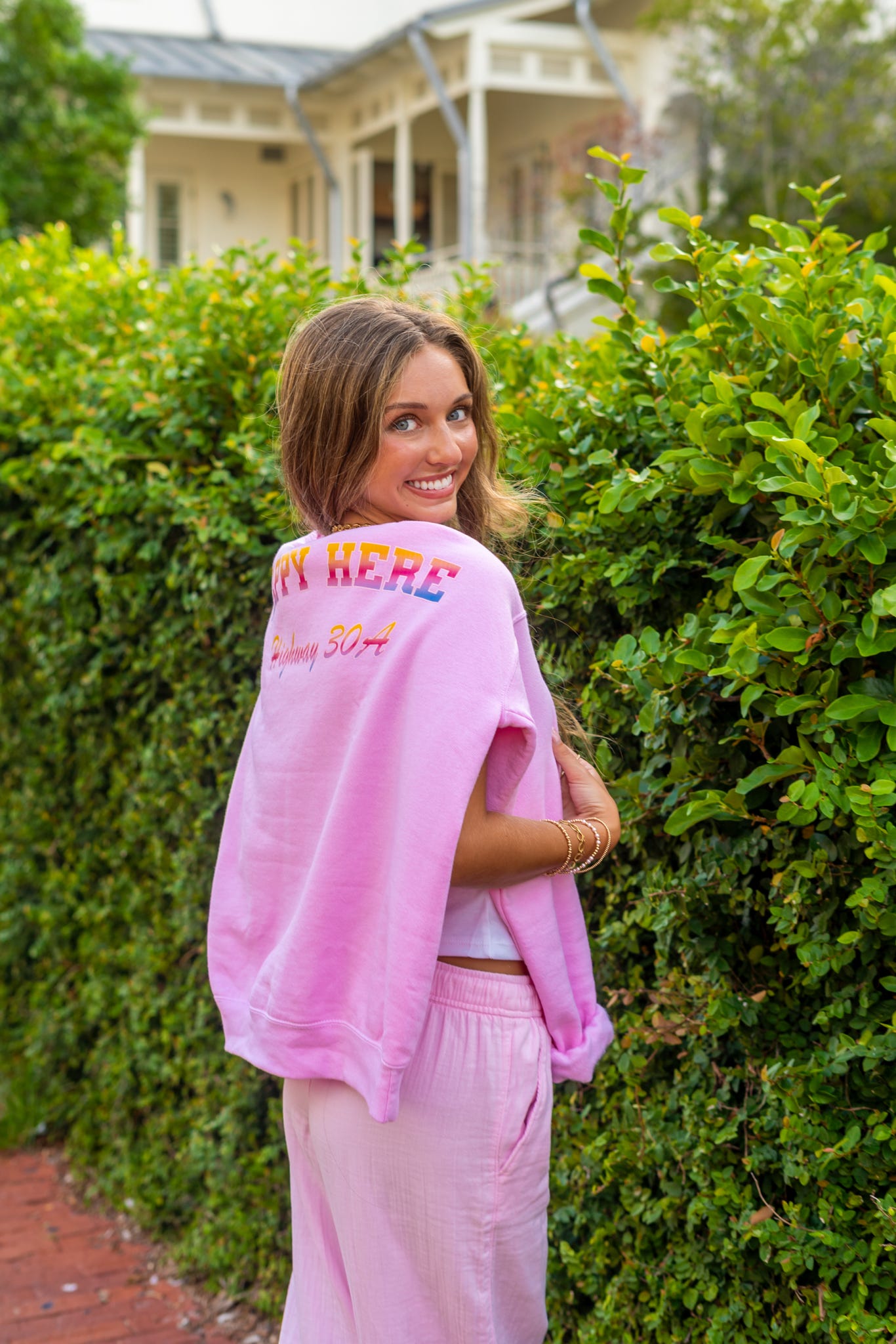 HAPPY HERE Highway 30A Crew Sweatshirt