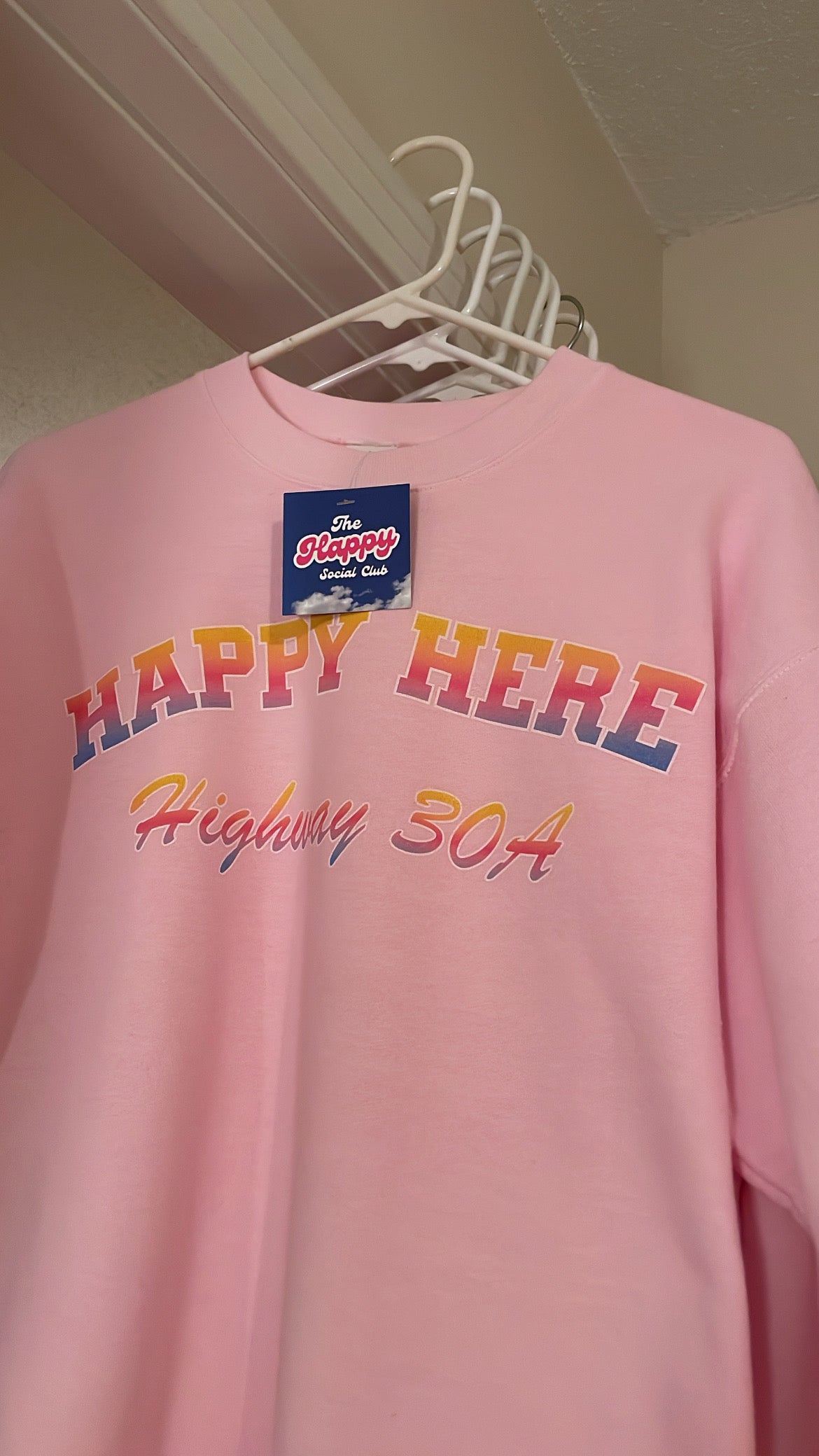 HAPPY HERE Highway 30A Crew Sweatshirt