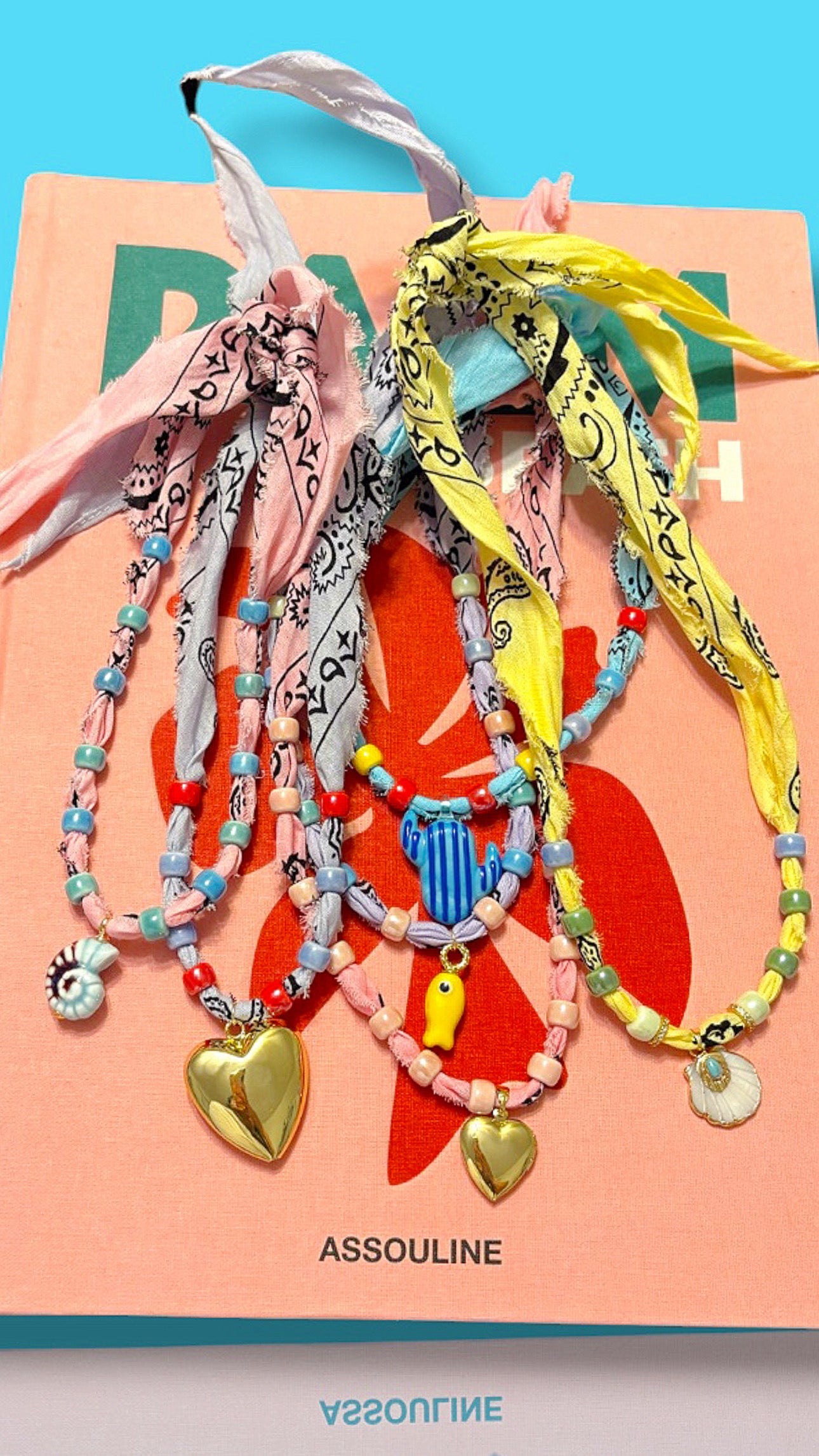 Beaded Pendant Bandana Necklaces