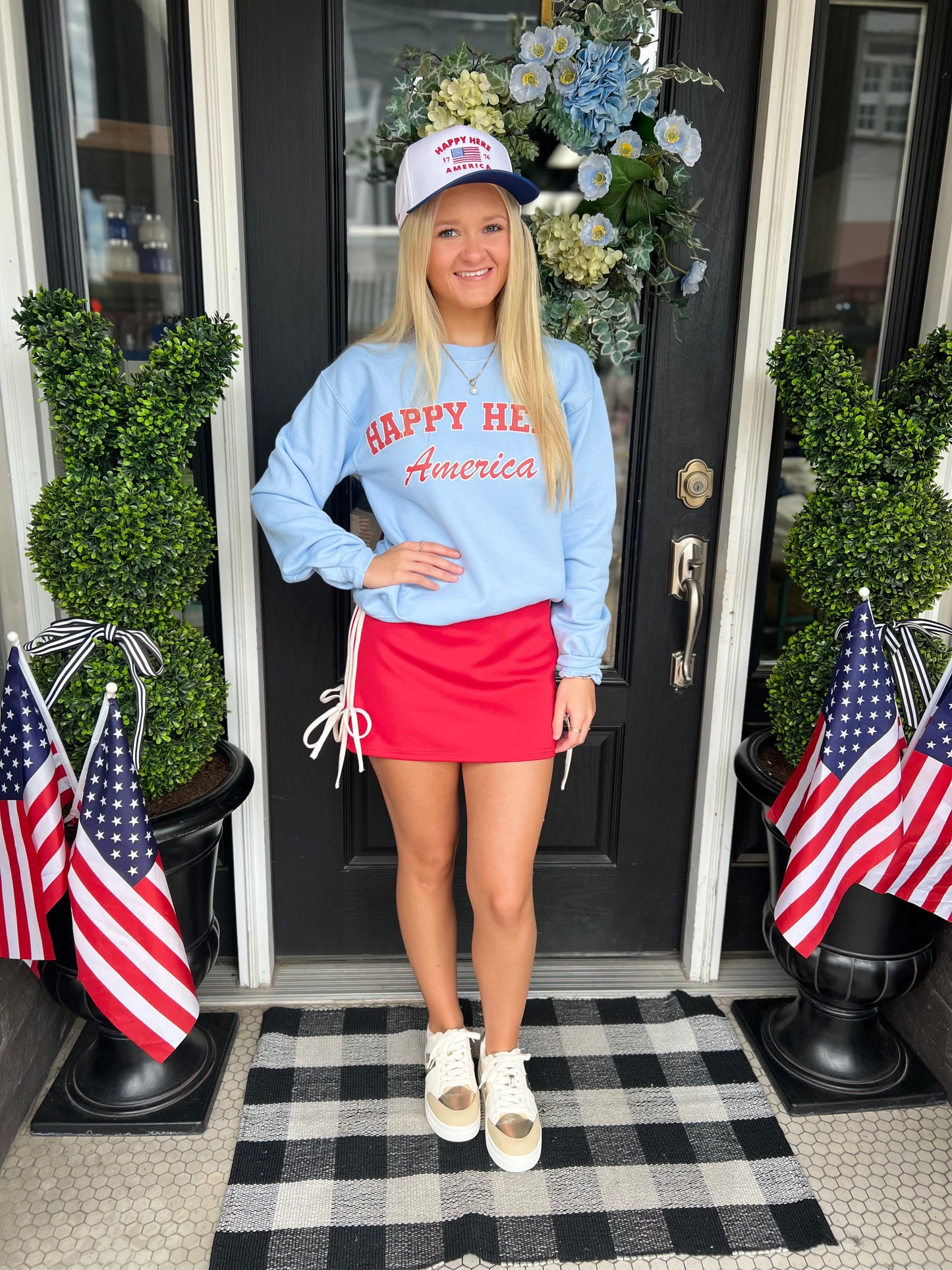 40% OFF TAKEN OFF AT CHECKOUT! HAPPY HERE AMERICA Trucker
