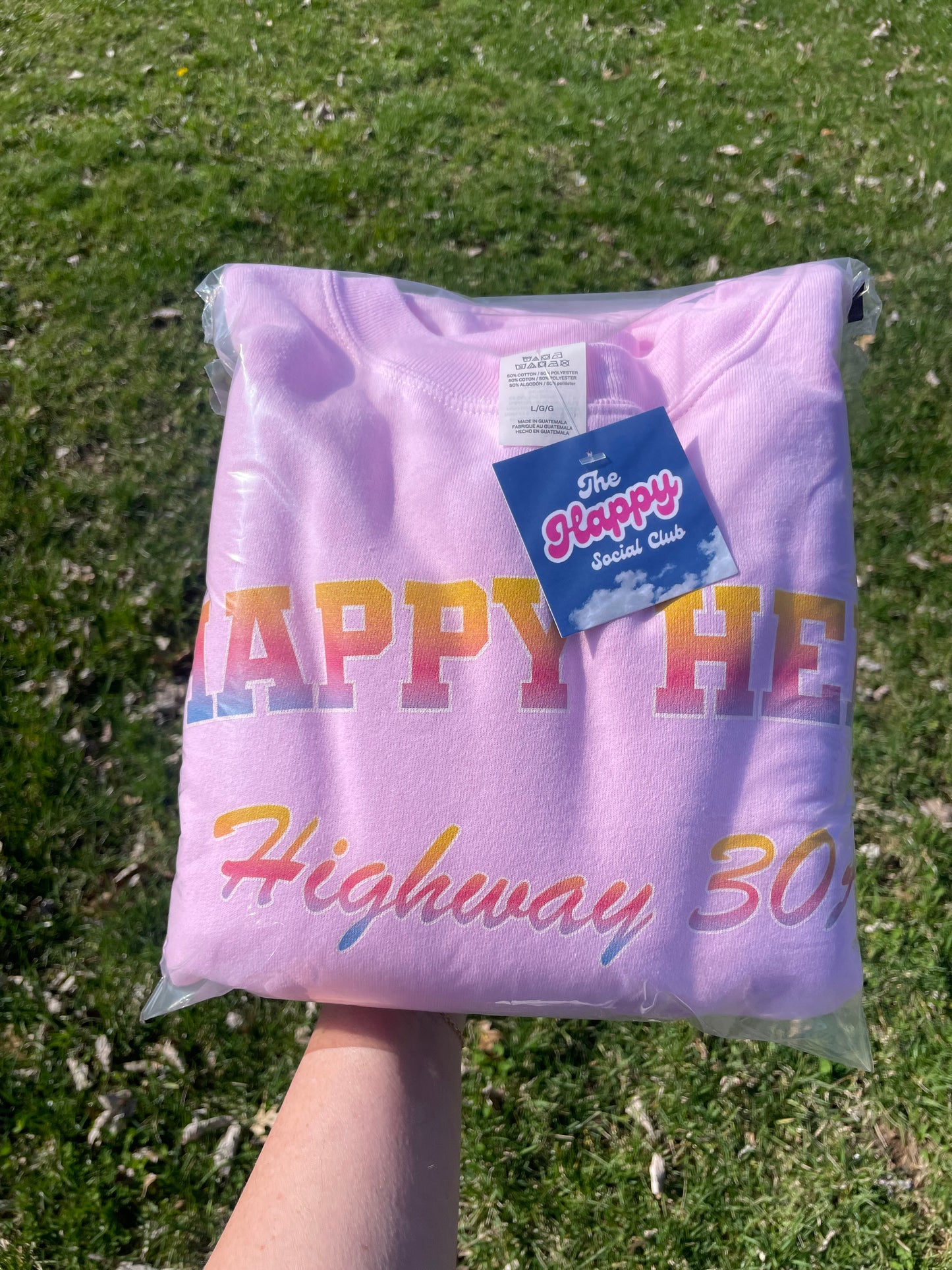 HAPPY HERE Highway 30A Crew Sweatshirt