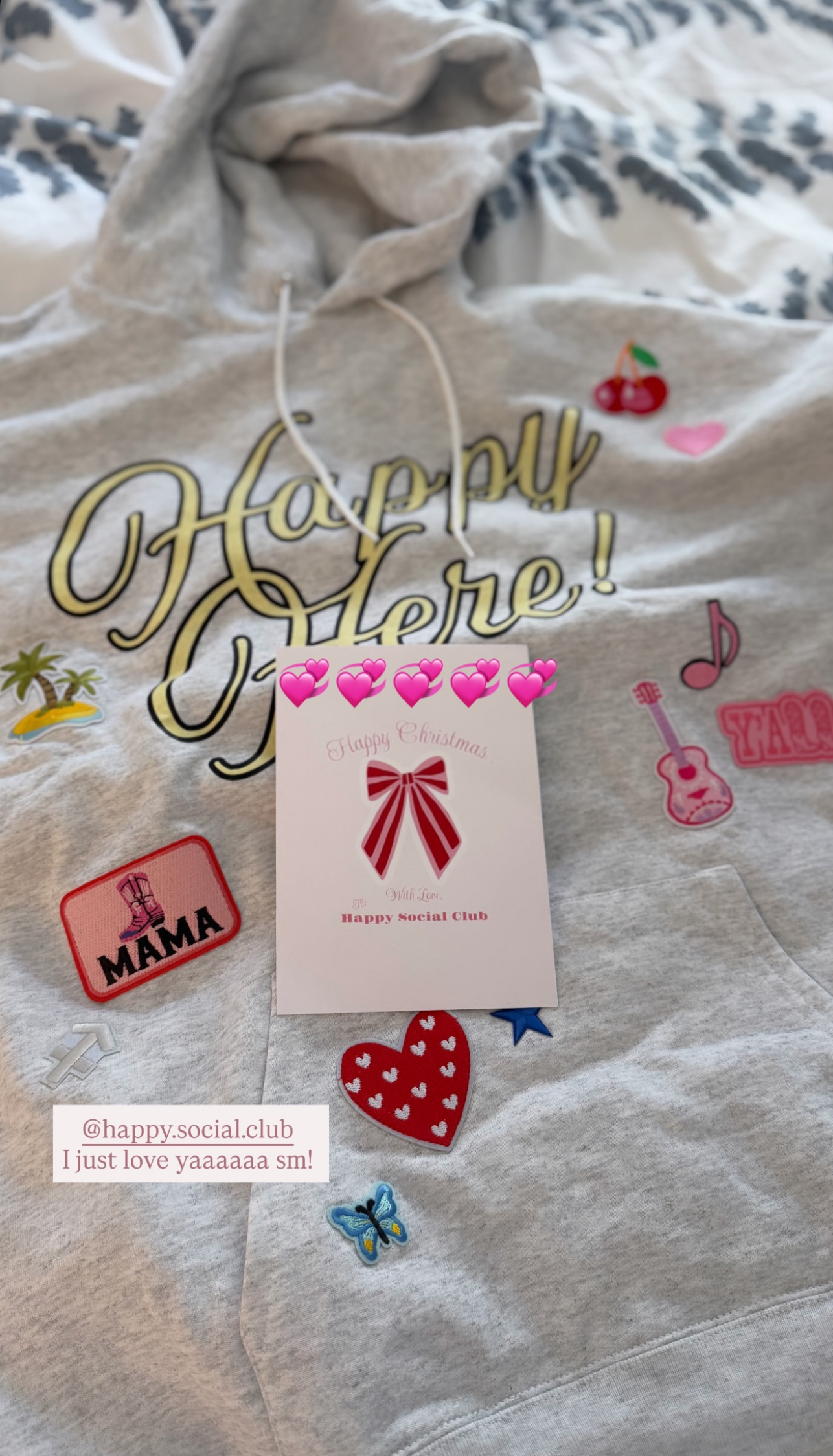 Custom Patch HAPPY HERE! Hoodie (50% OFF) with Discount Code HAPPYNY