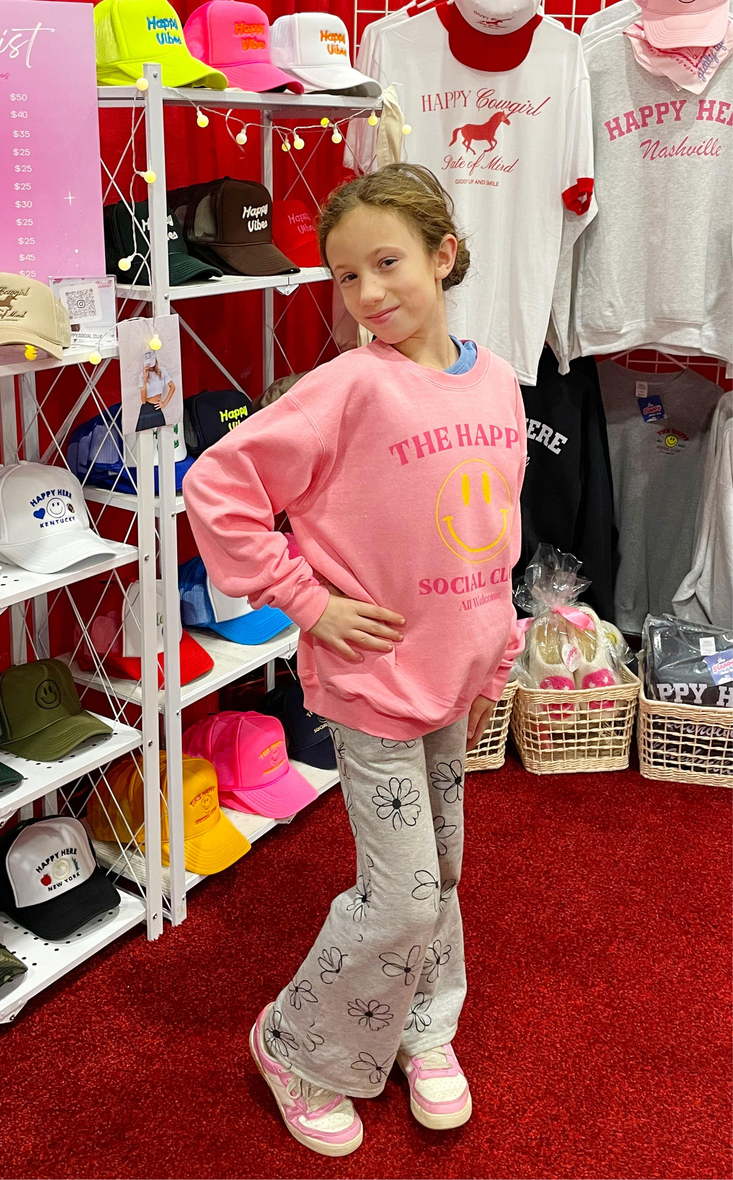 Youth THSC Barbie Core Pink Crew Sweatshirt 💕