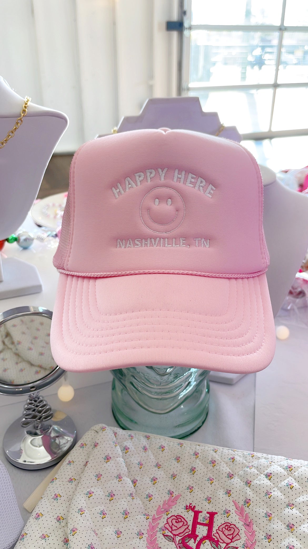 HAPPY HERE Nashville Trucker Hat (Various Color Options)