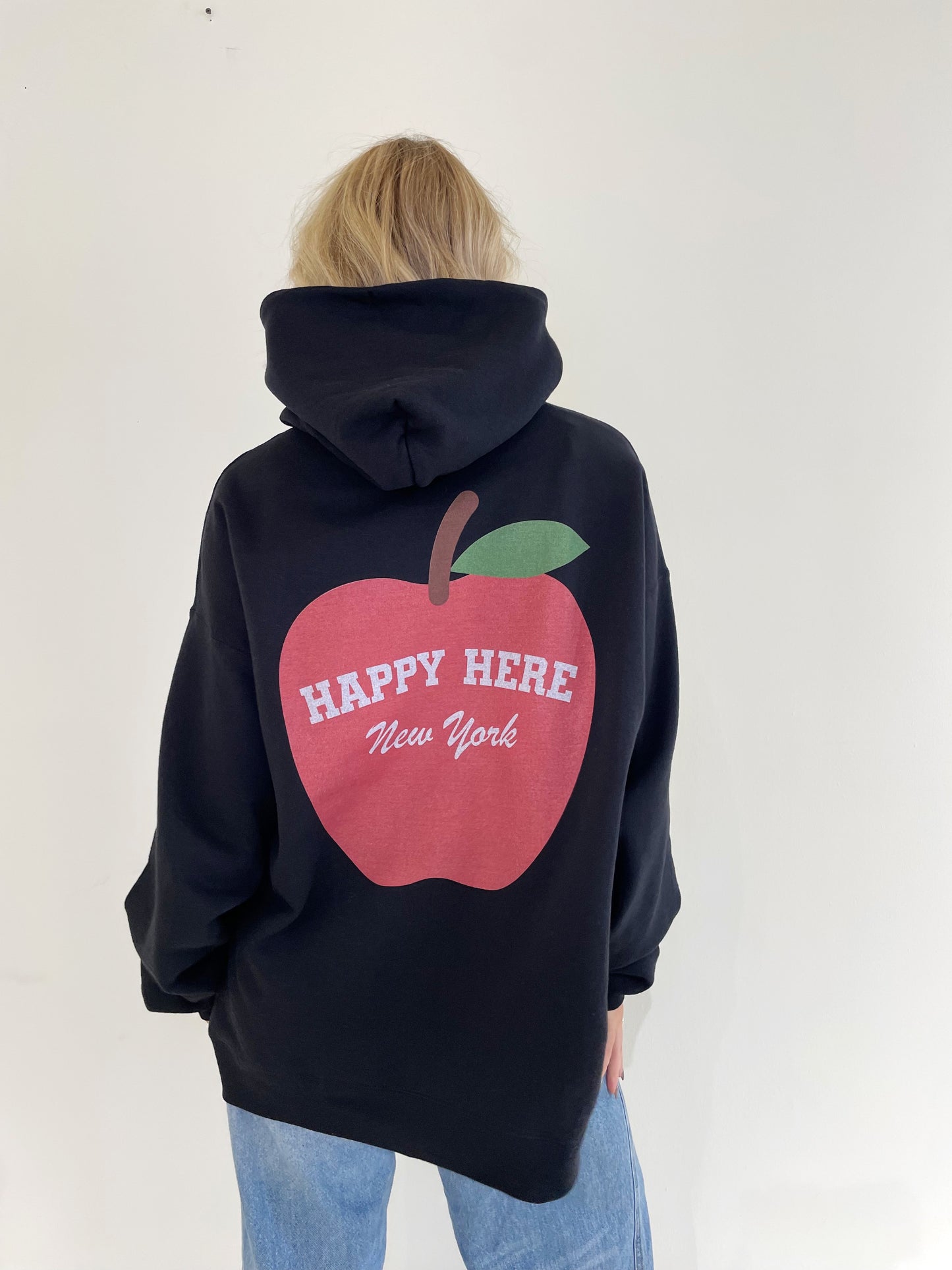 HAPPY HERE NEW YORK )(the Big Apple) Hoodie