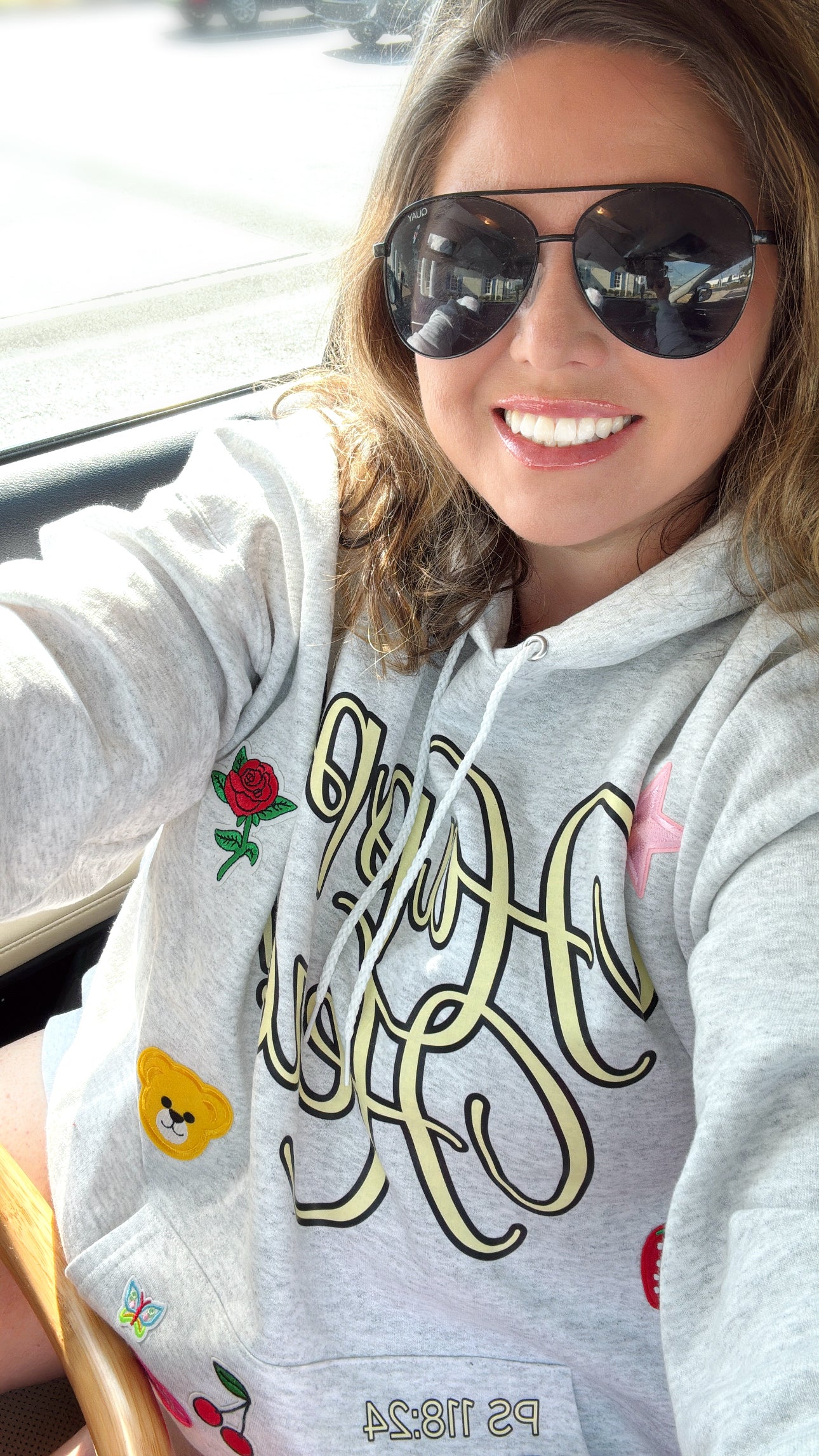 Custom Patch HAPPY HERE! Hoodie