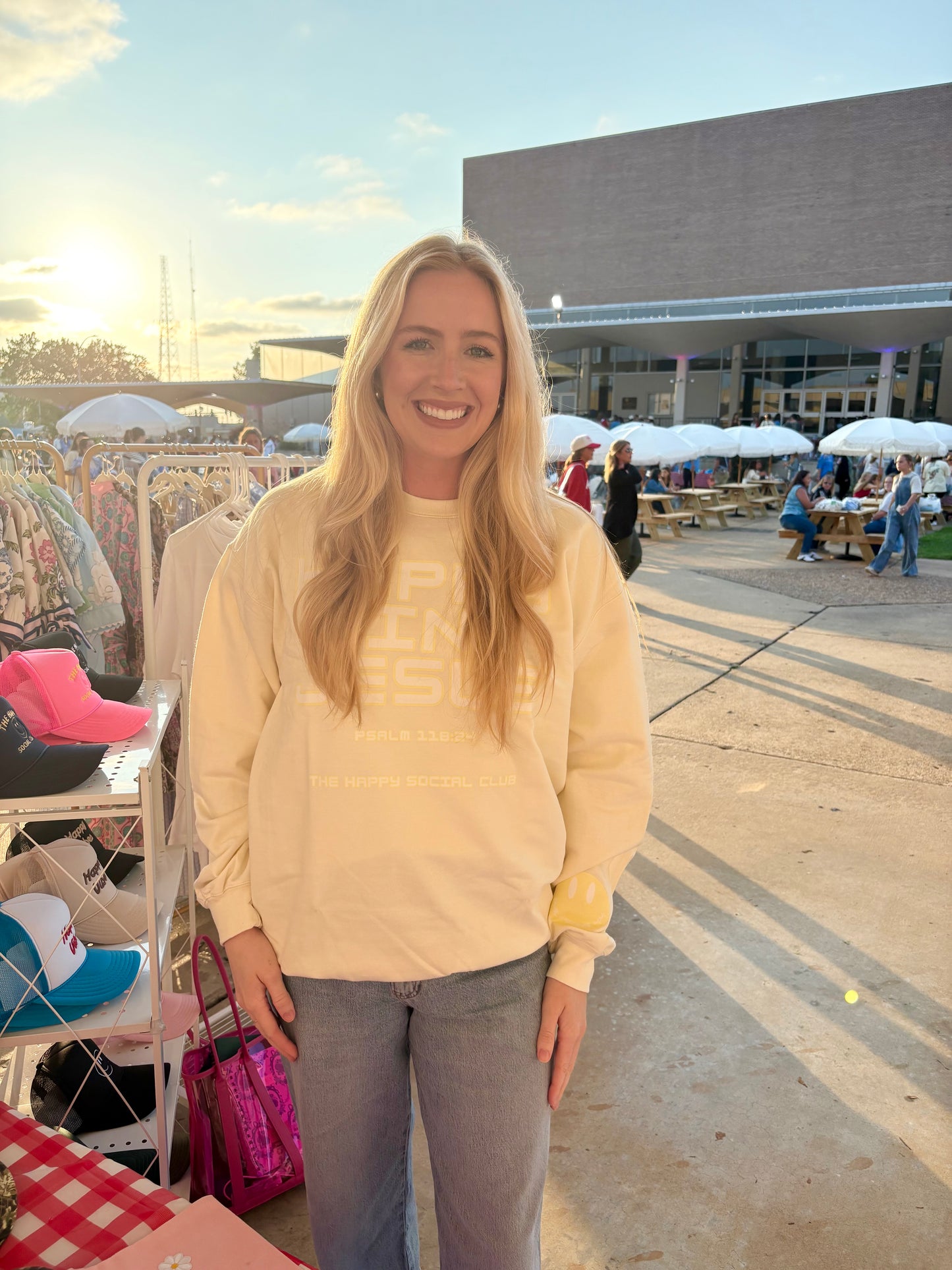 HAPPY IN JESUS Crew Sweatshirt