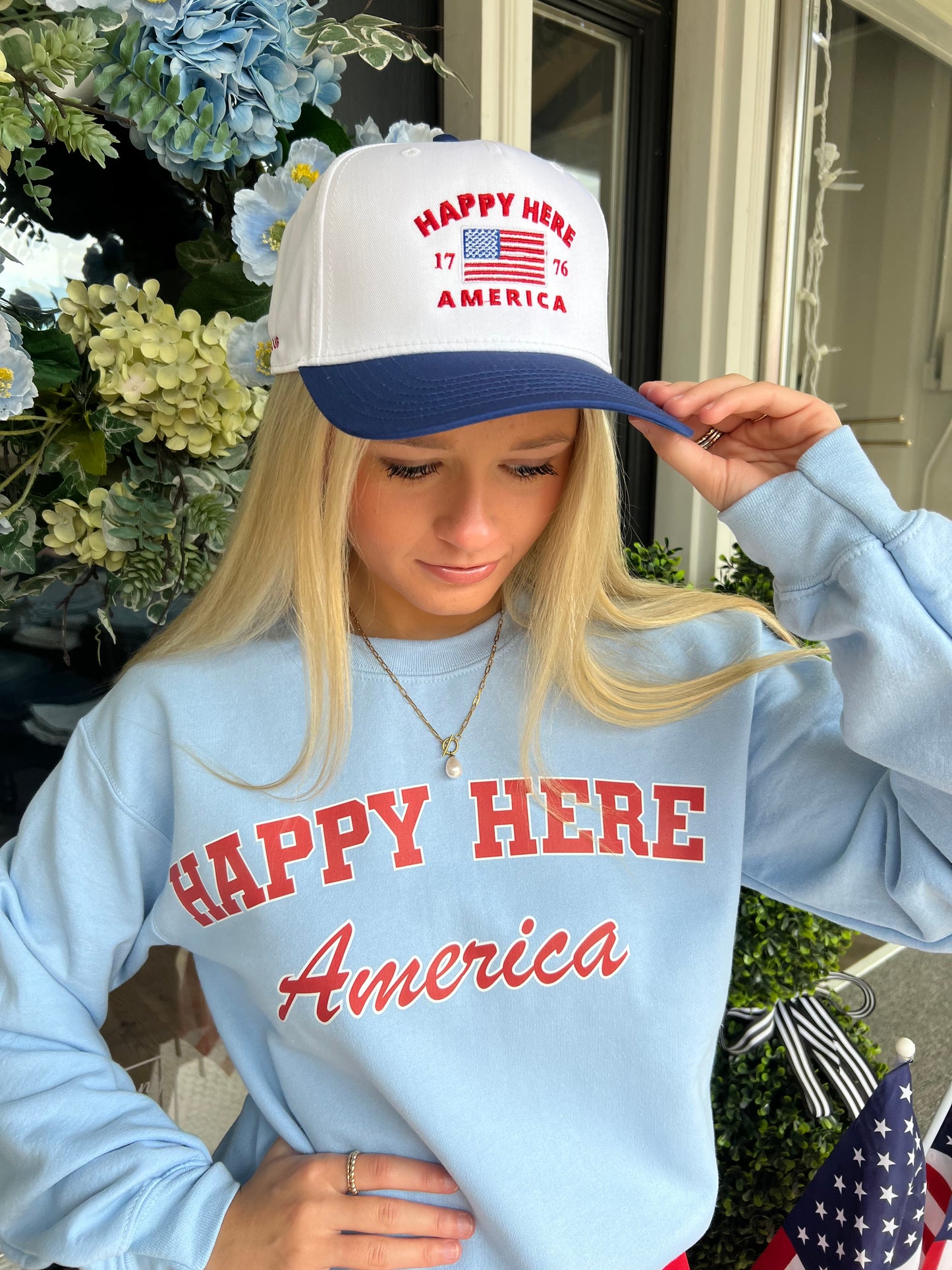 40% OFF TAKEN OFF AT CHECKOUT! HAPPY HERE AMERICA Trucker