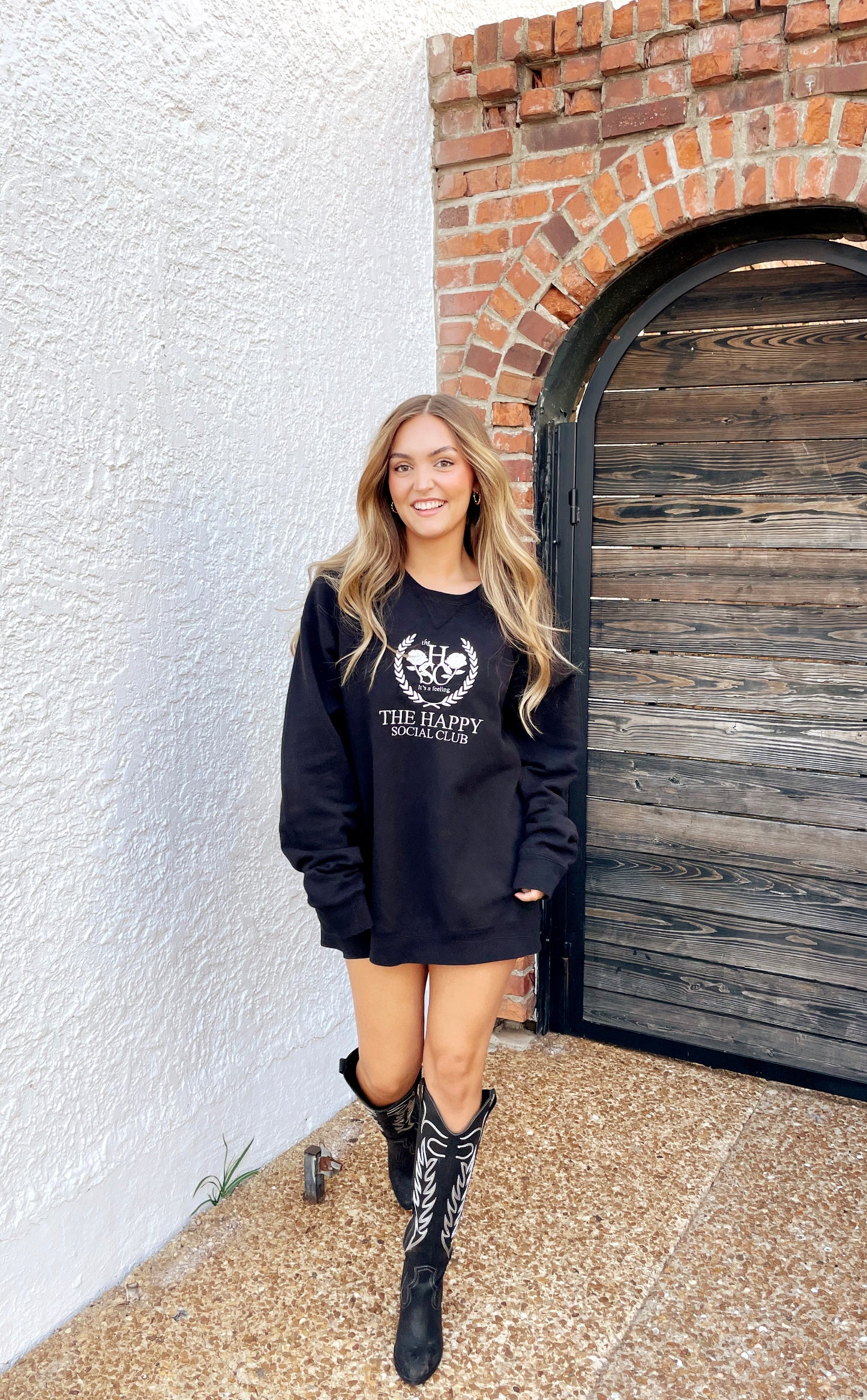 Embroidered Rose Crest THSC Crew Sweatshirt Allow 2 weeks before Ship Date