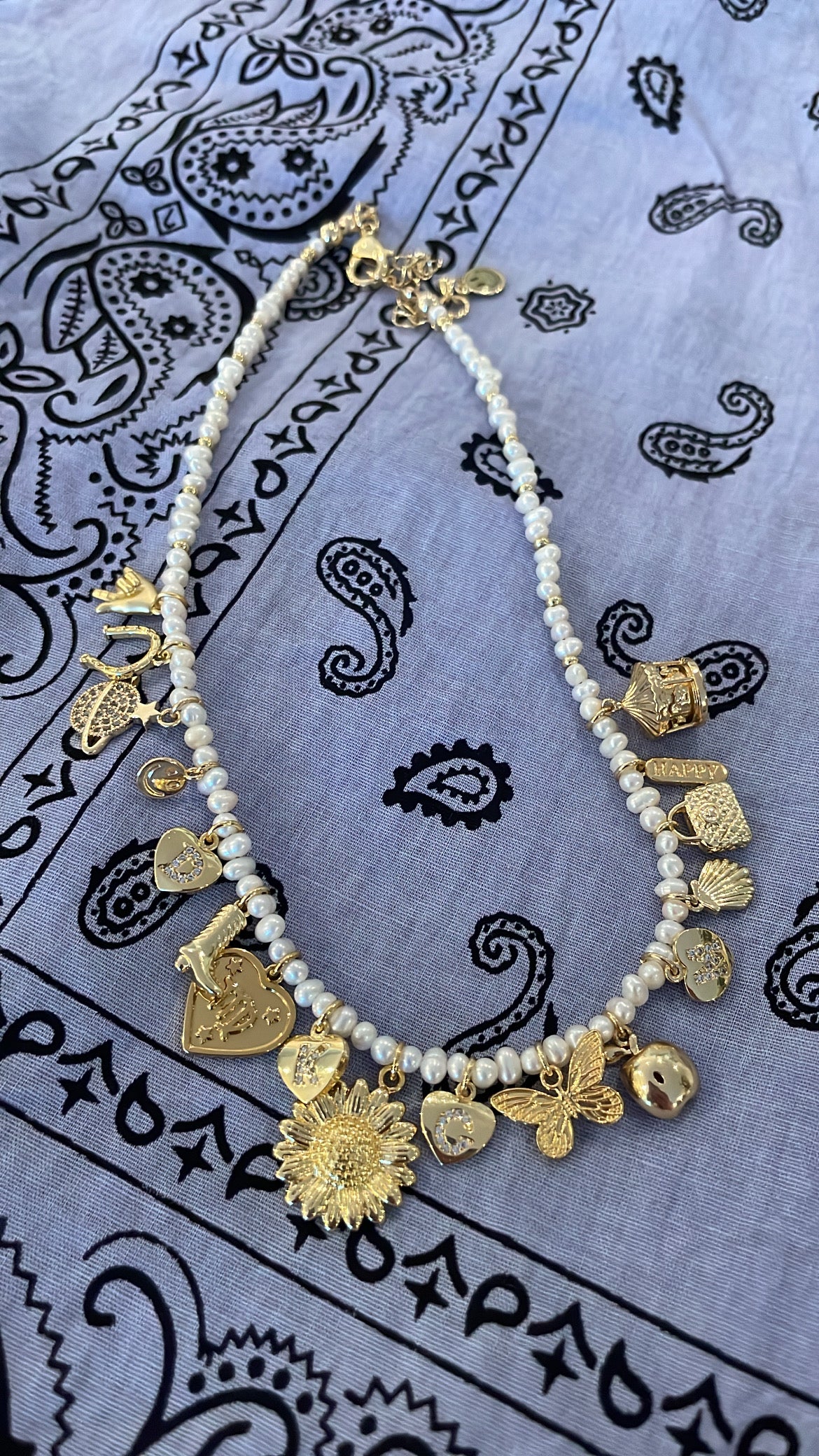 A Few of My Favorite Things Pearl Charm Necklace