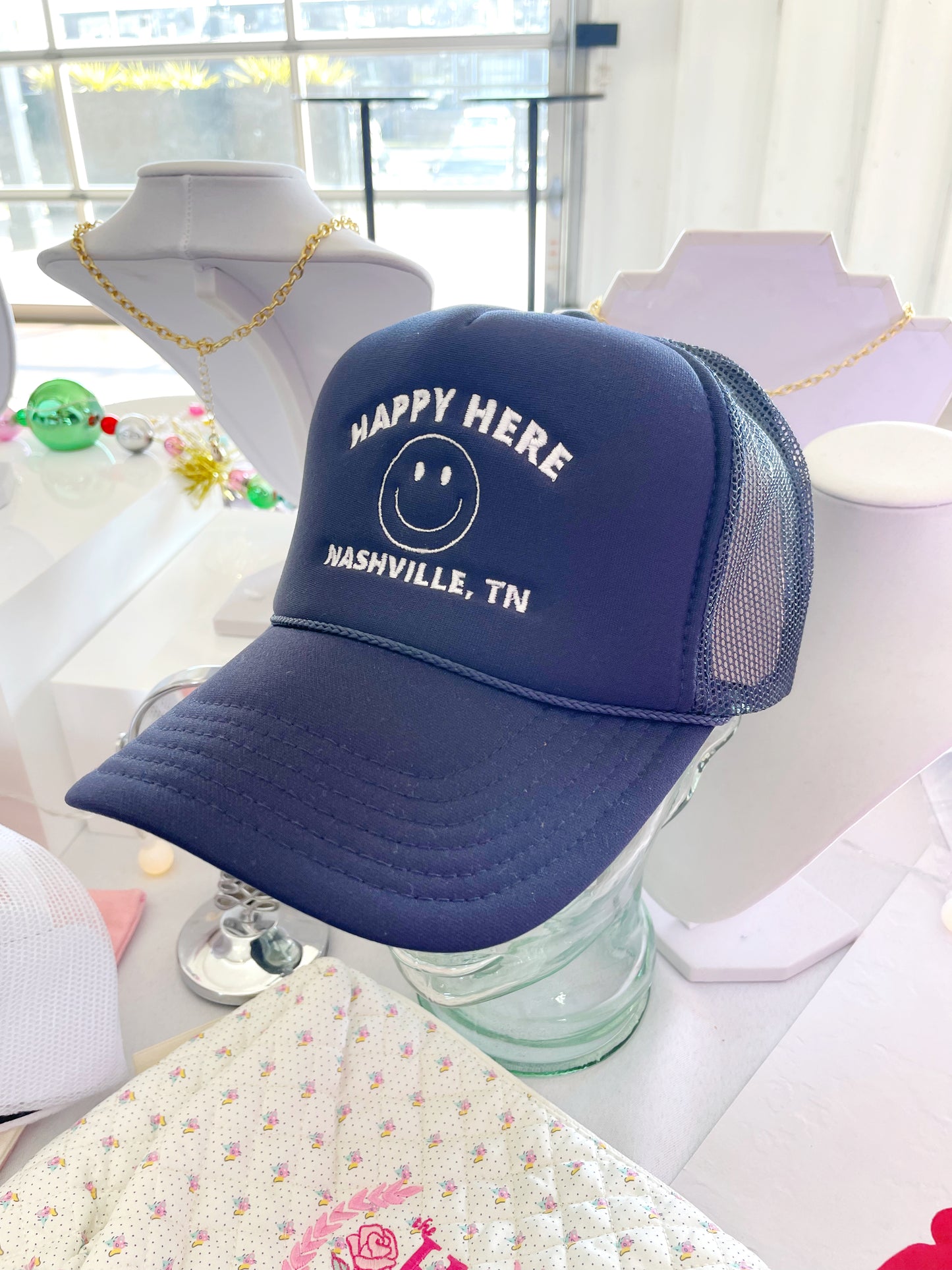 HAPPY HERE Nashville Trucker Hat (Various Color Options)