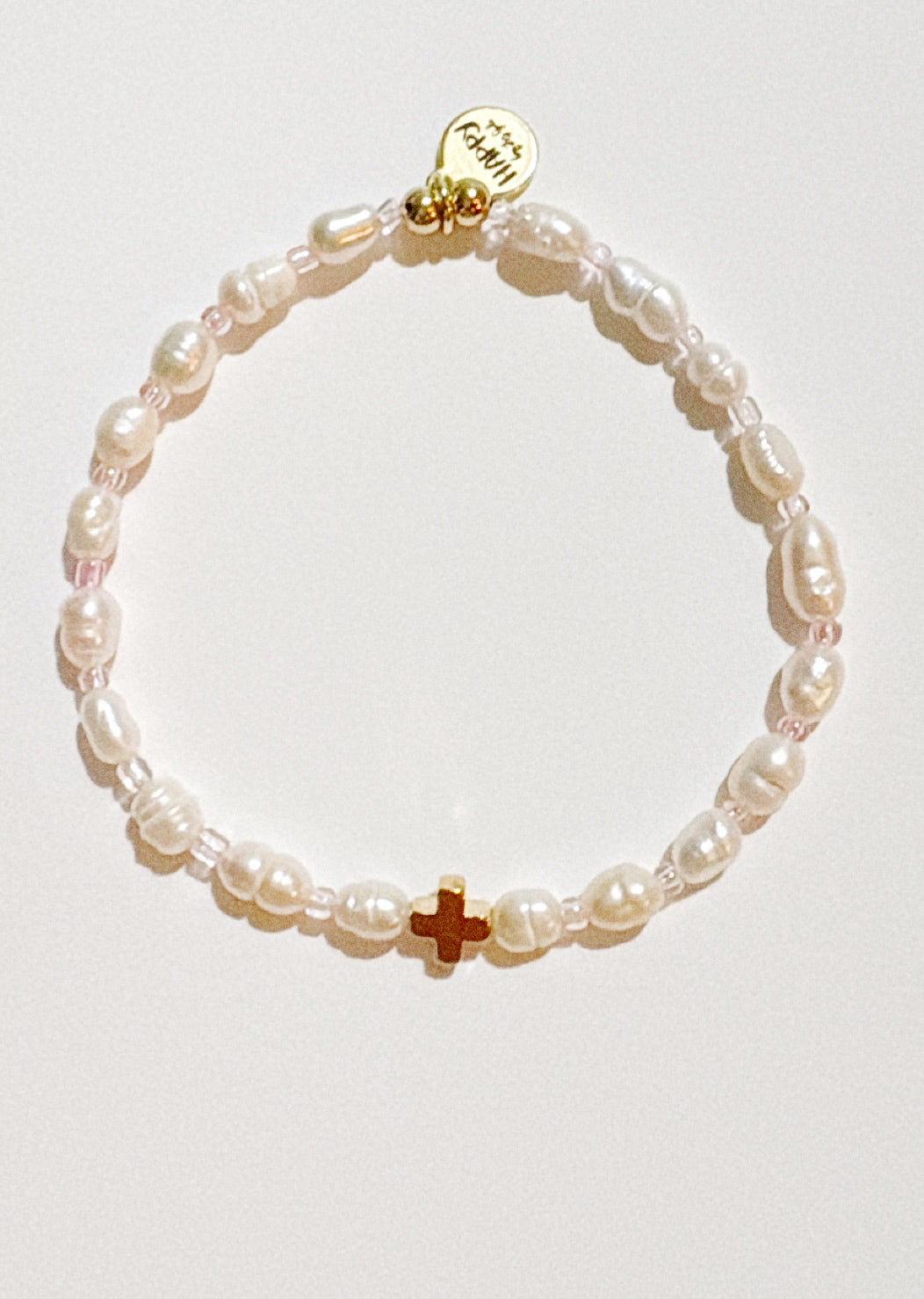 Pearl Cross Bracelet