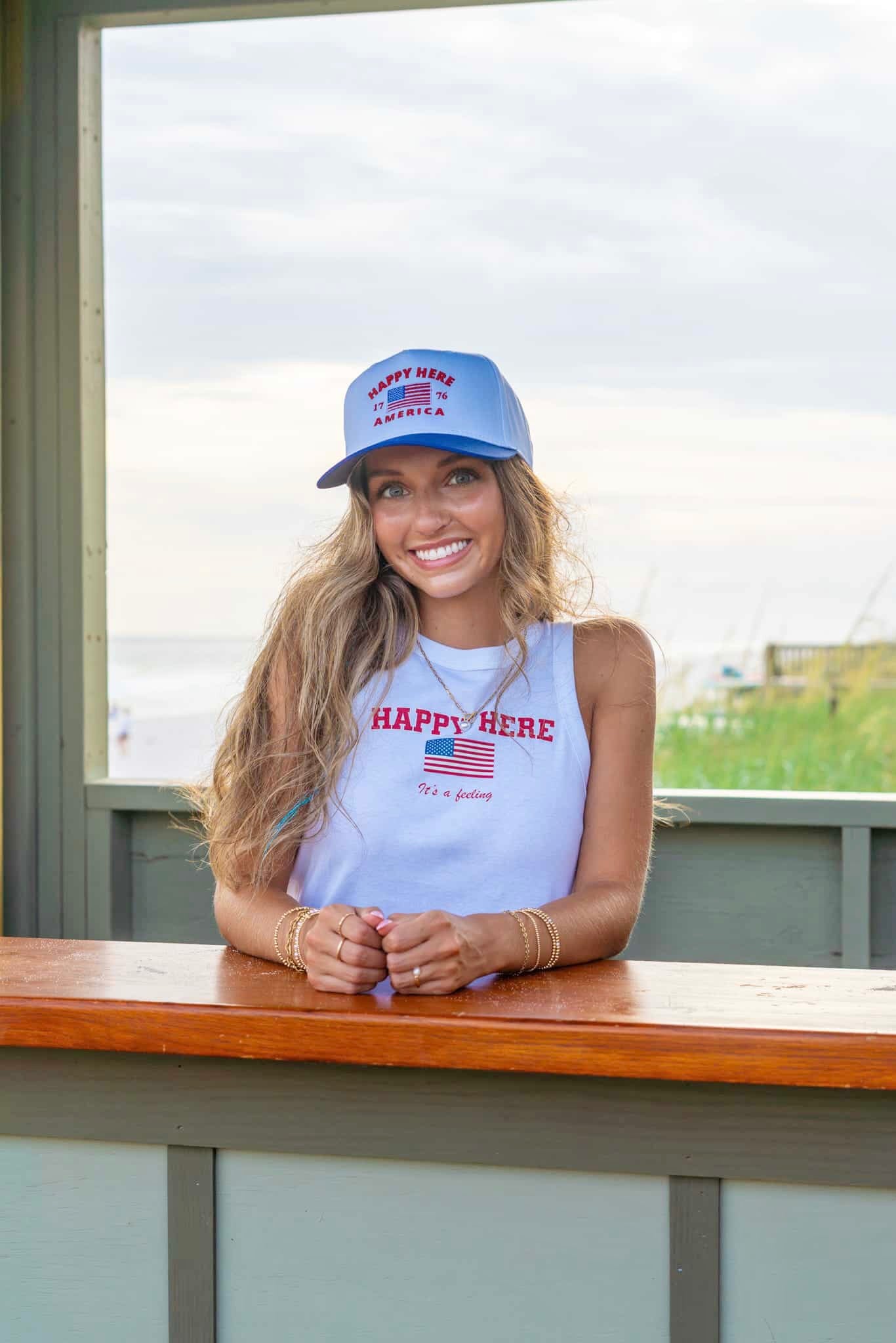 40% OFF TAKEN OFF AT CHECKOUT!HAPPY HERE AMERICA Tank Top