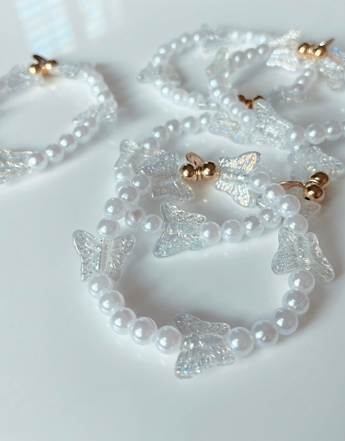 Butterflies and Pearls Bracelet (Youth and Adult)