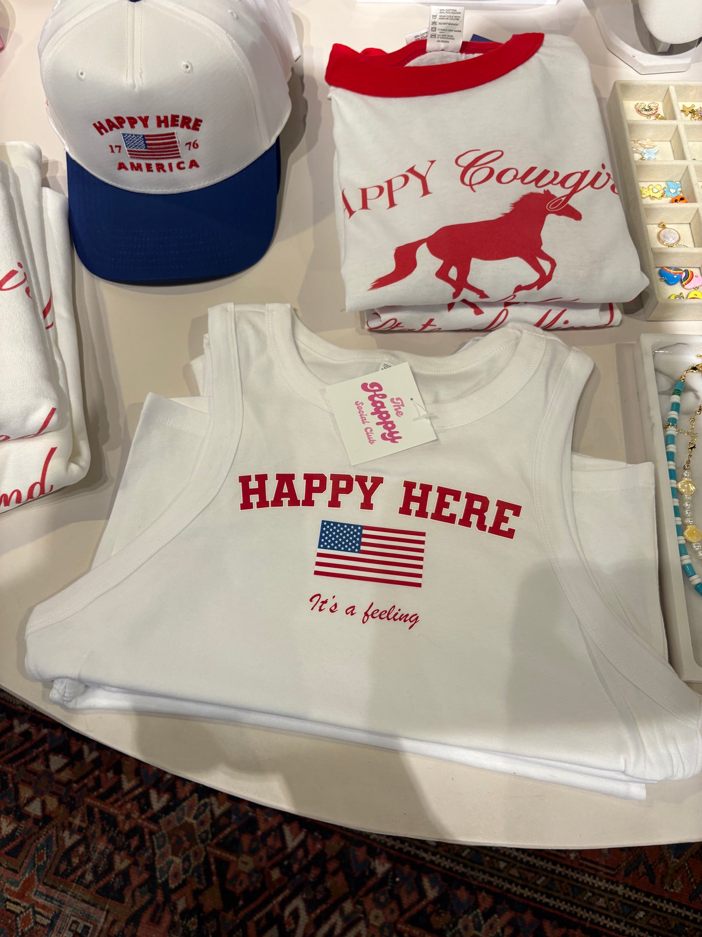 40% OFF TAKEN OFF AT CHECKOUT!HAPPY HERE AMERICA Tank Top