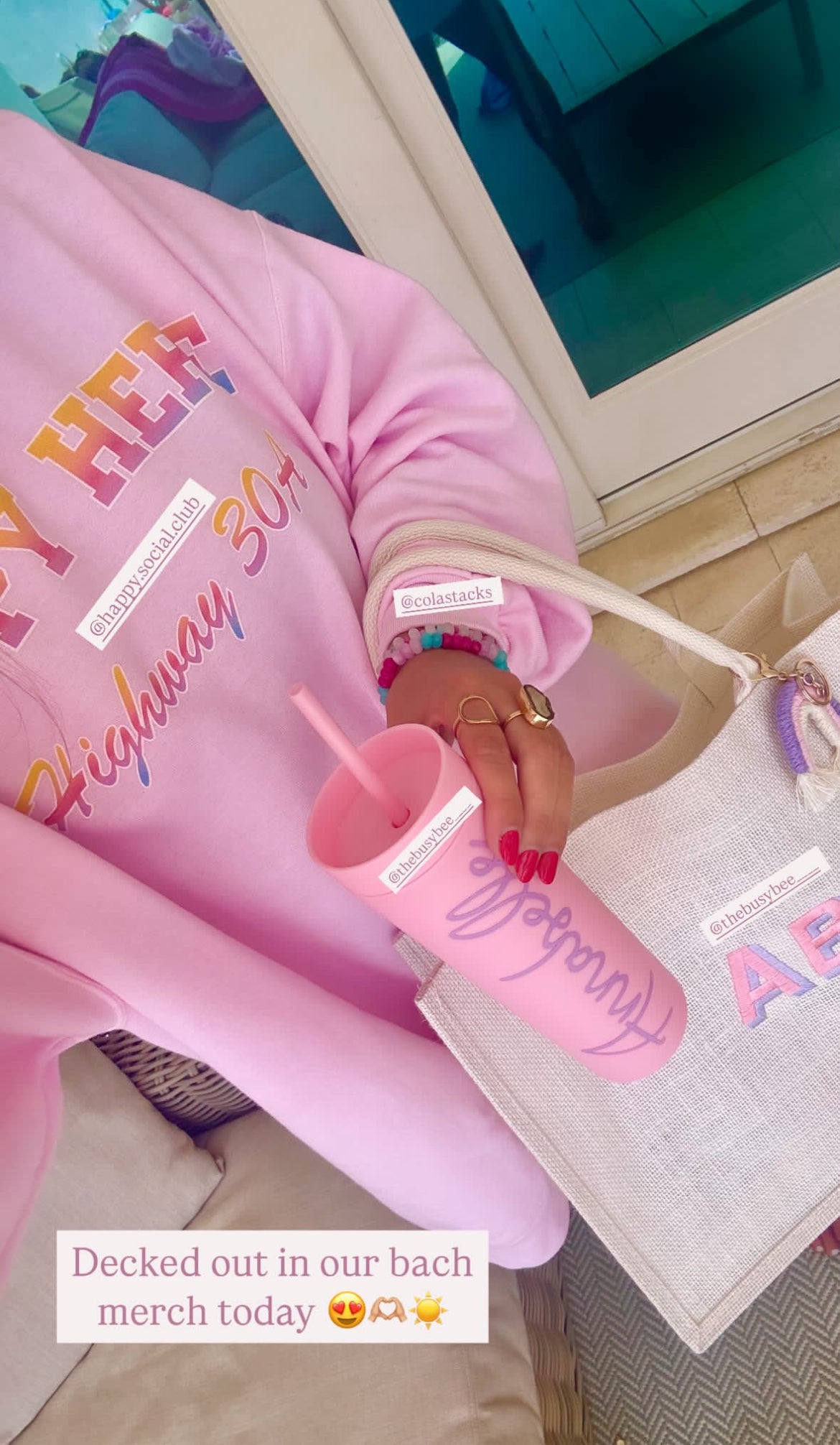 HAPPY HERE Highway 30A Crew Sweatshirt