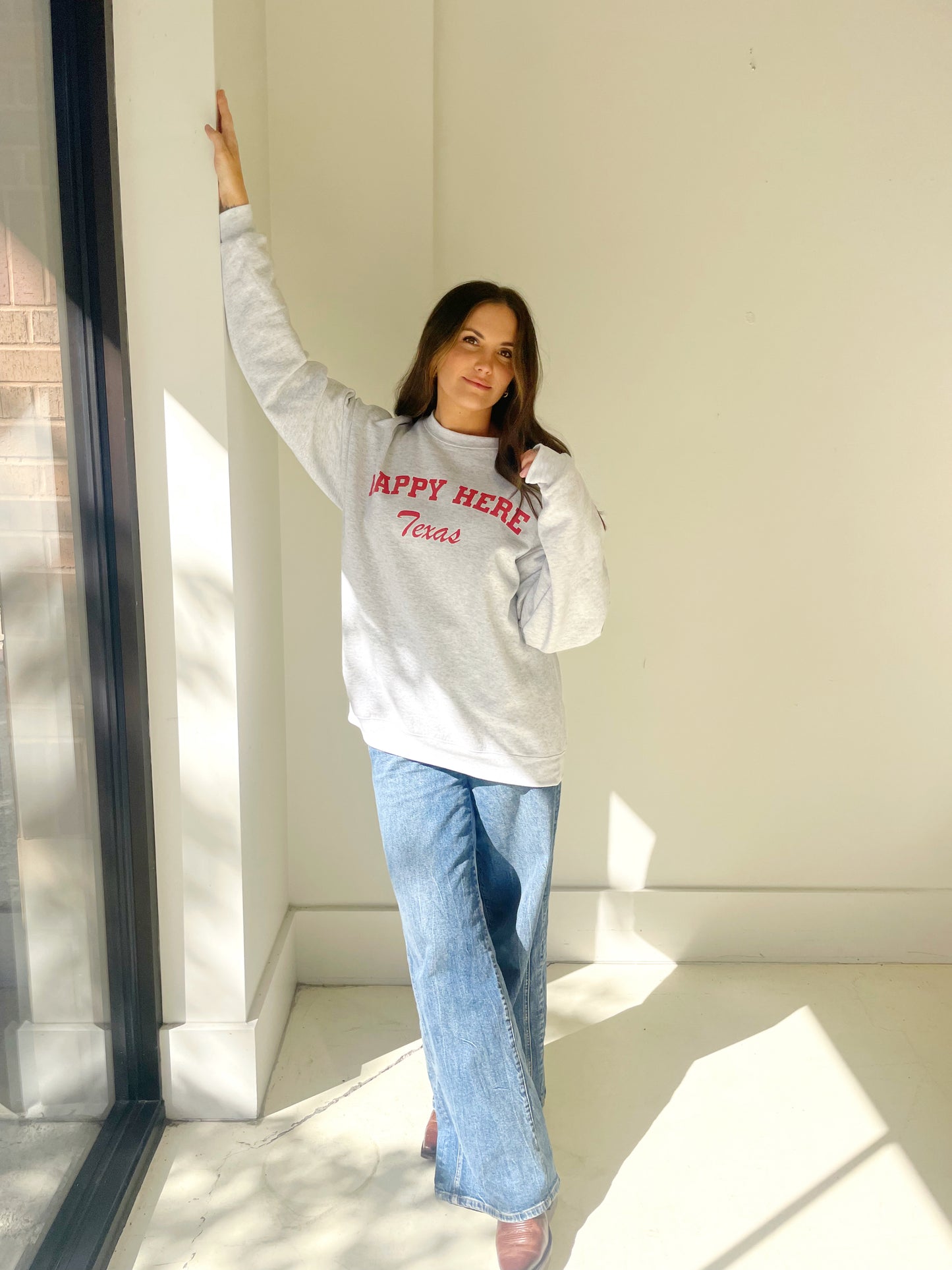 HAPPY HERE Texas Crew Neck