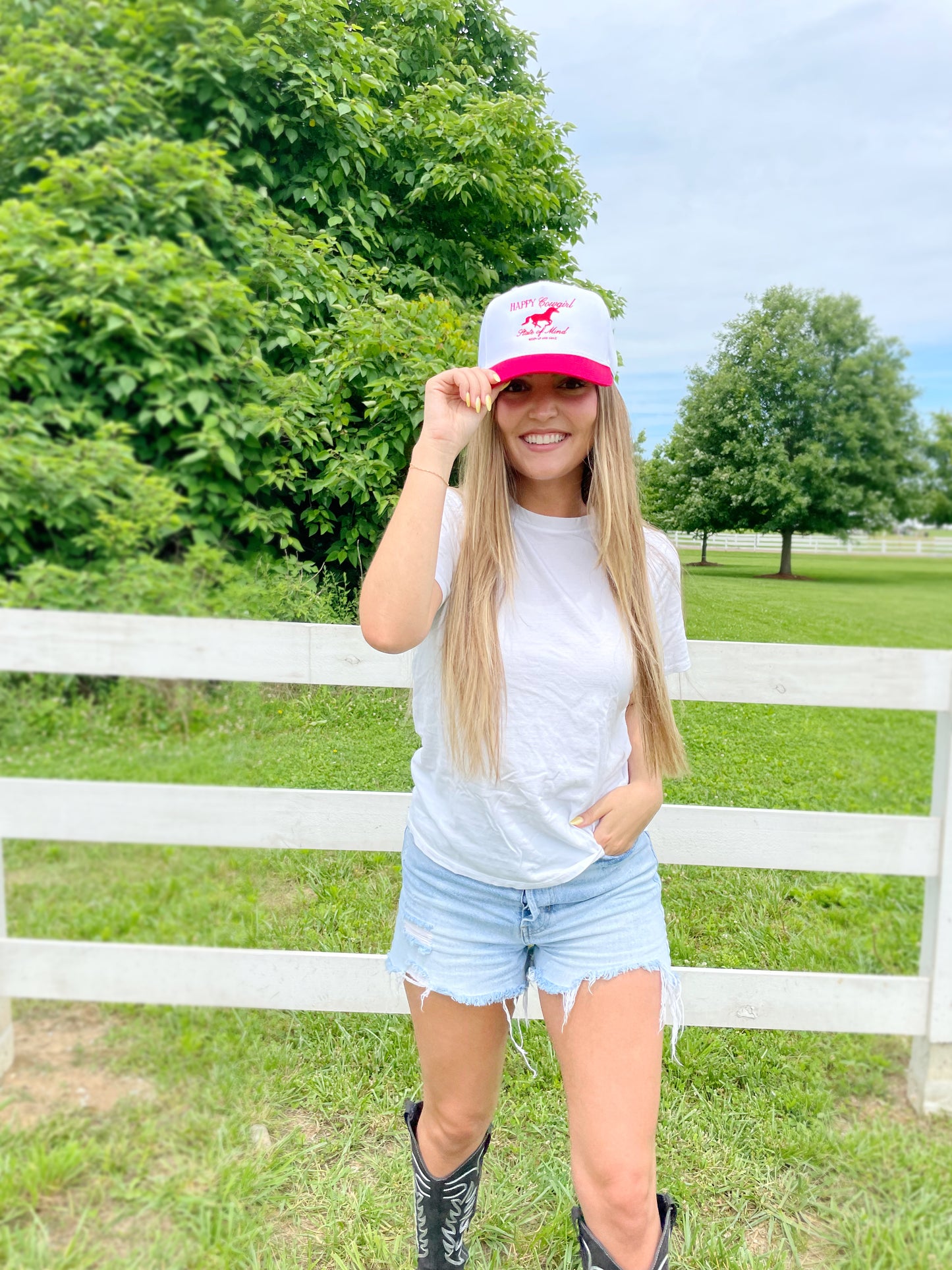 HAPPY COWGIRL Hat GIDDY UP AND SMILE