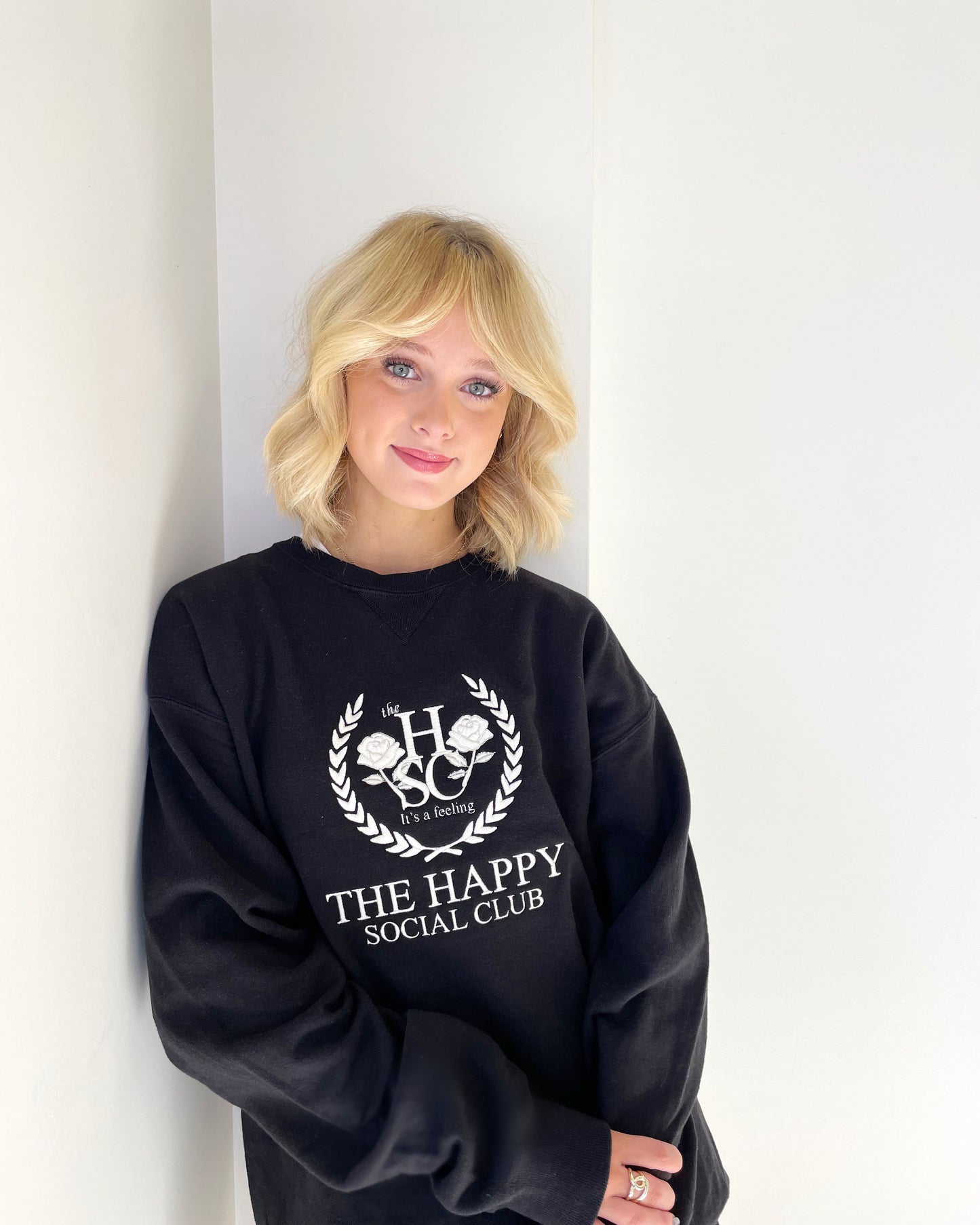 Embroidered Rose Crest THSC Crew Sweatshirt Allow 2 weeks before Ship Date