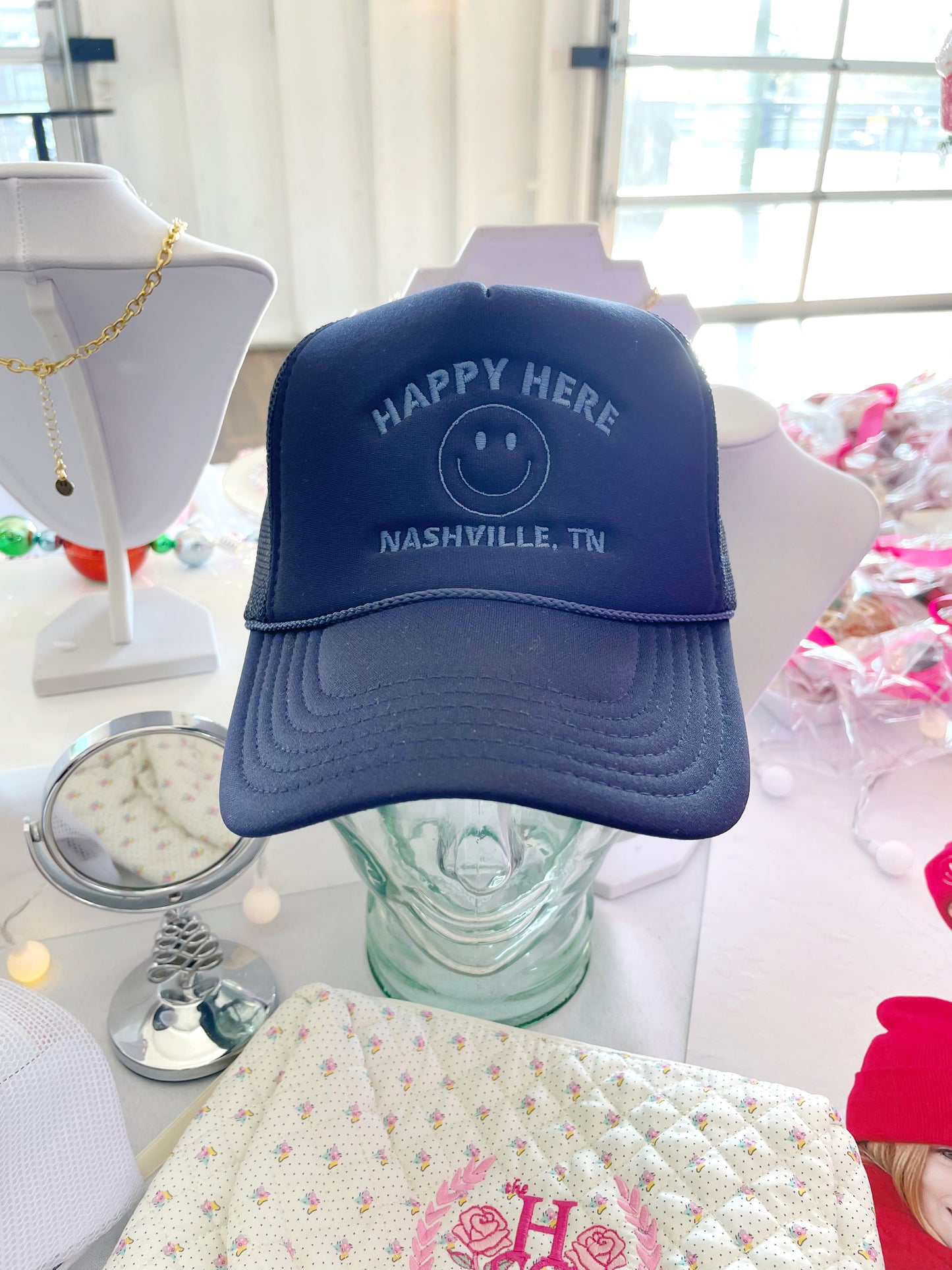 HAPPY HERE Nashville Trucker Hat (Various Color Options)
