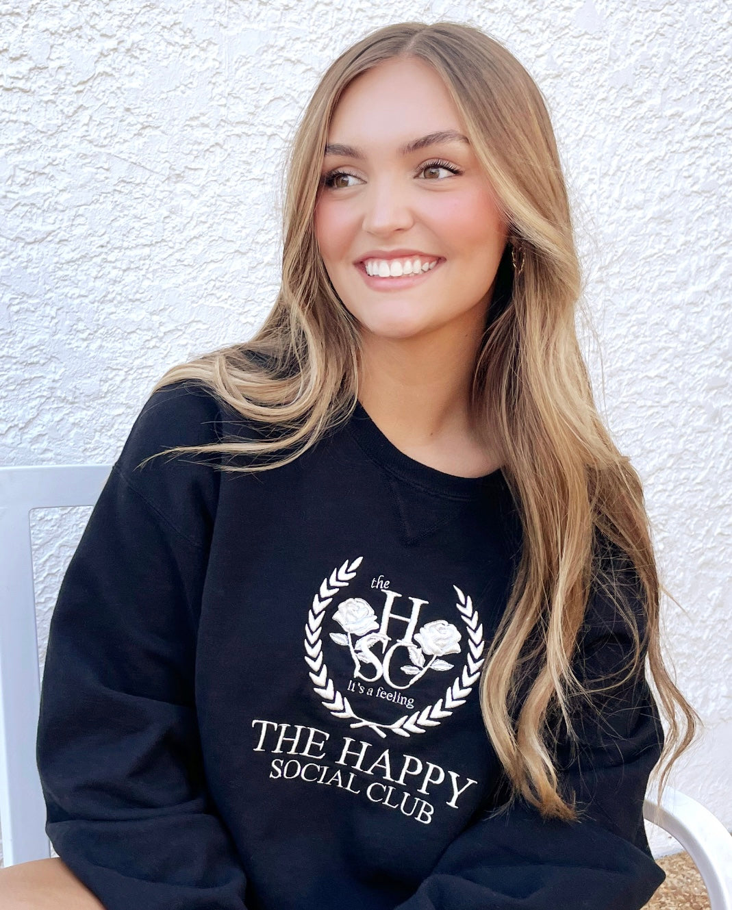 Embroidered Rose Crest THSC Crew Sweatshirt Allow 2 weeks before Ship Date