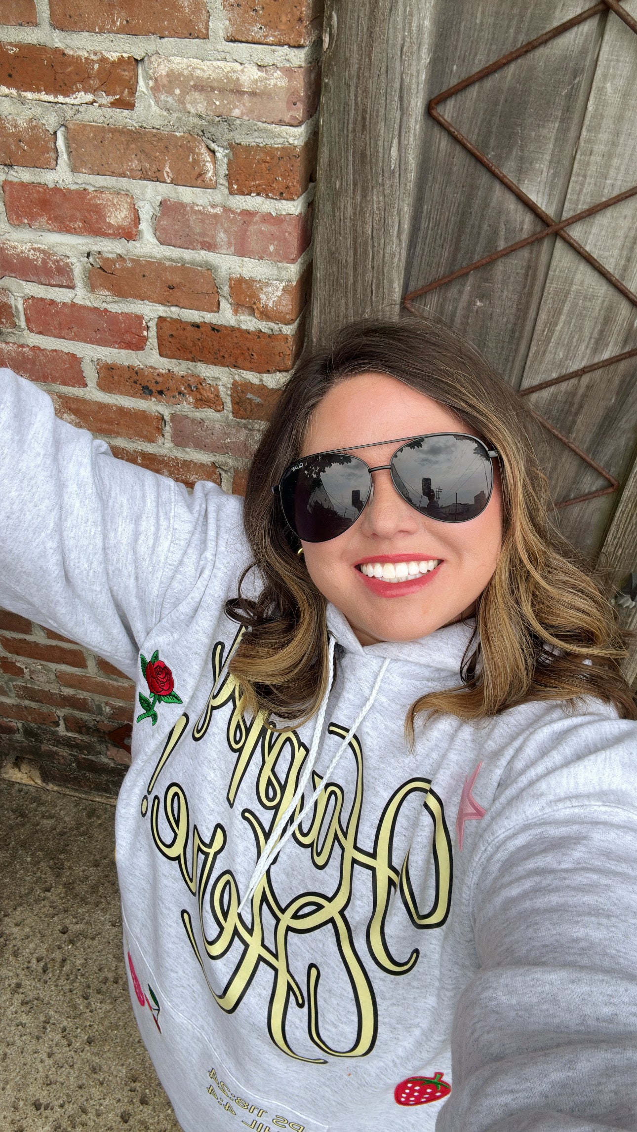 Custom Patch HAPPY HERE! Hoodie