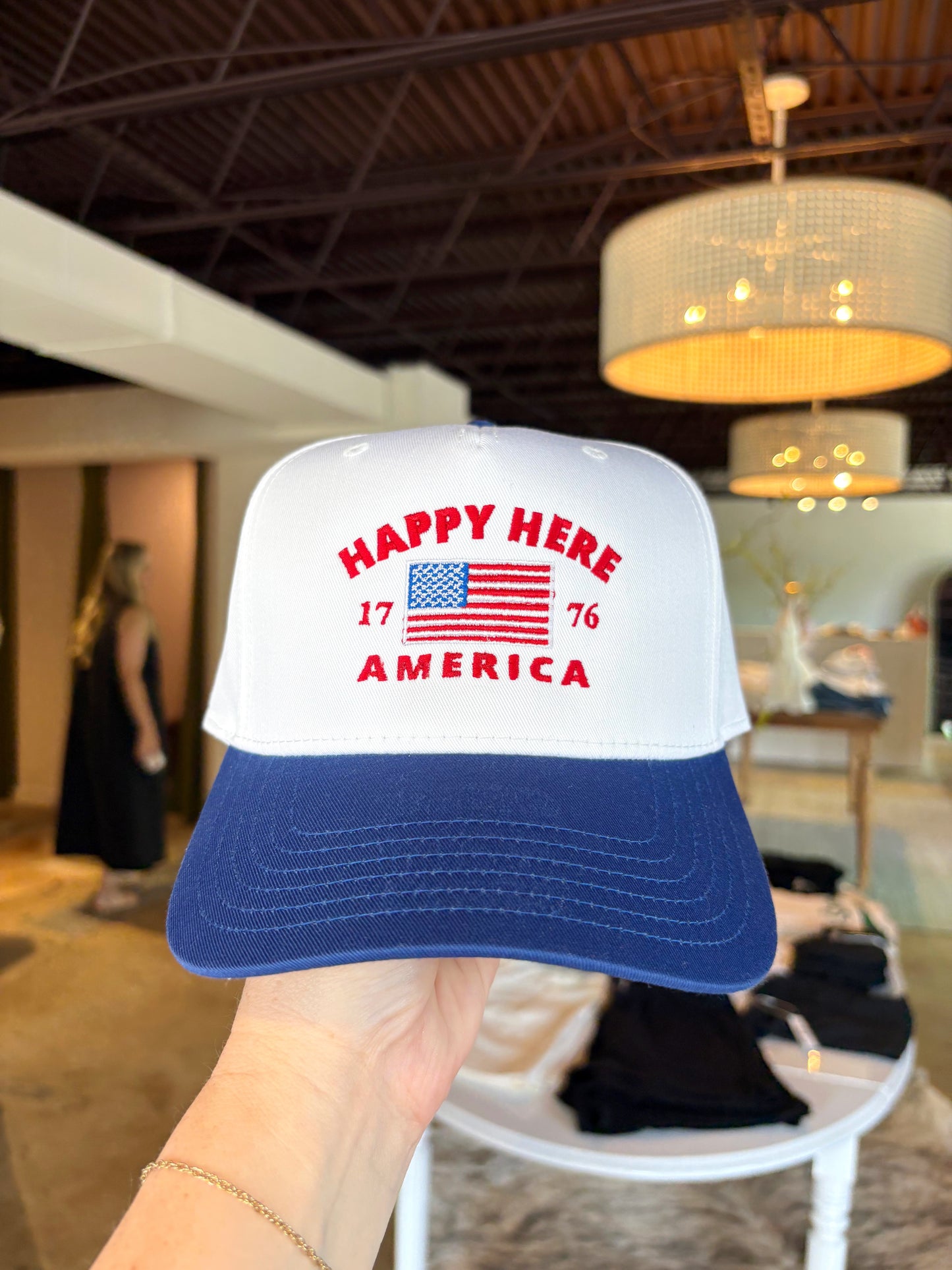 40% OFF TAKEN OFF AT CHECKOUT! HAPPY HERE AMERICA Trucker