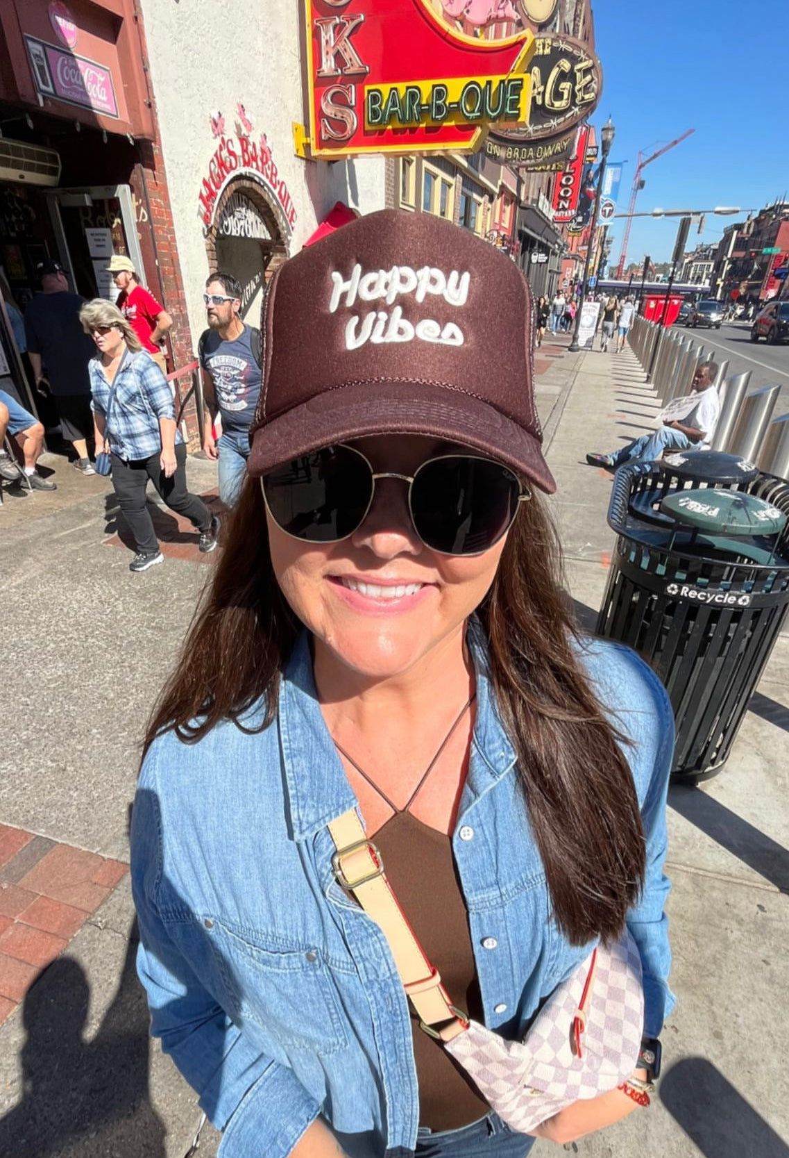HAPPY VIBES Trucker Hat (SEE- Multiple Color Variations- look through Photos and choose your color)