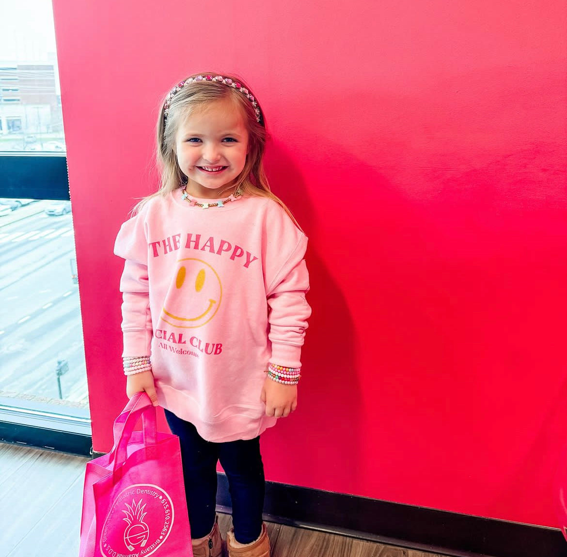 Youth THSC Barbie Core Pink Crew Sweatshirt 💕