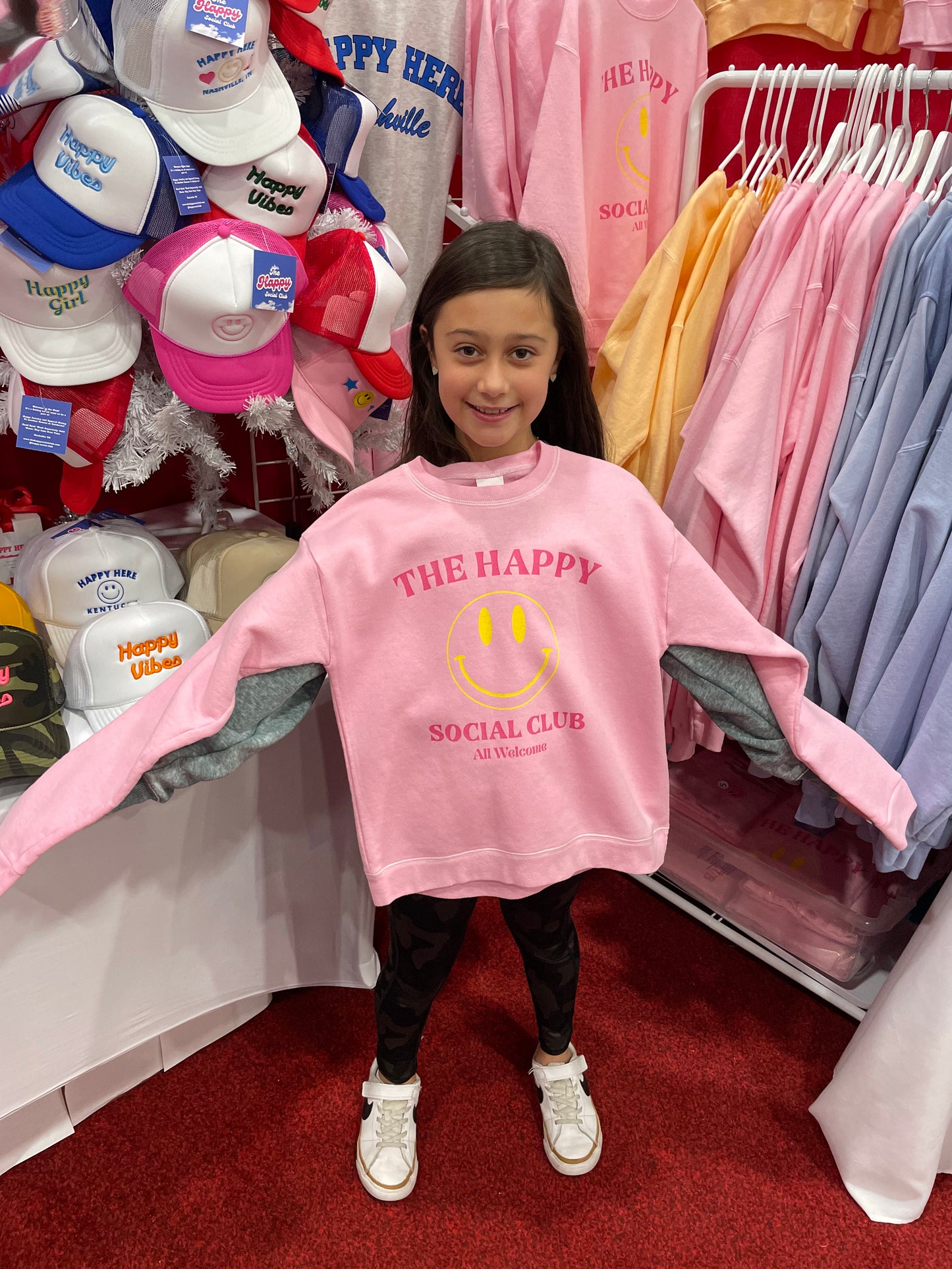 Youth THSC Barbie Core Pink Crew Sweatshirt 💕