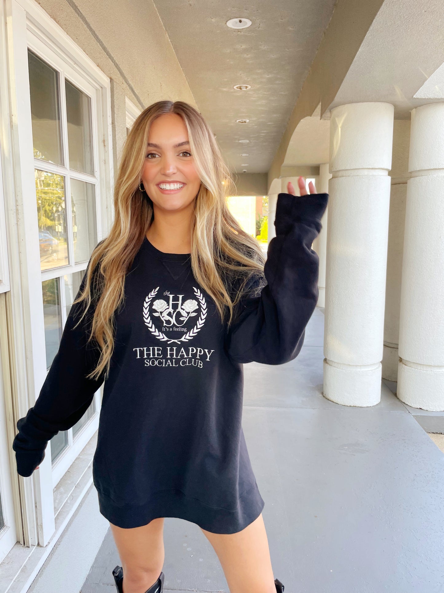 Embroidered Rose Crest THSC Crew Sweatshirt Allow 2 weeks before Ship Date