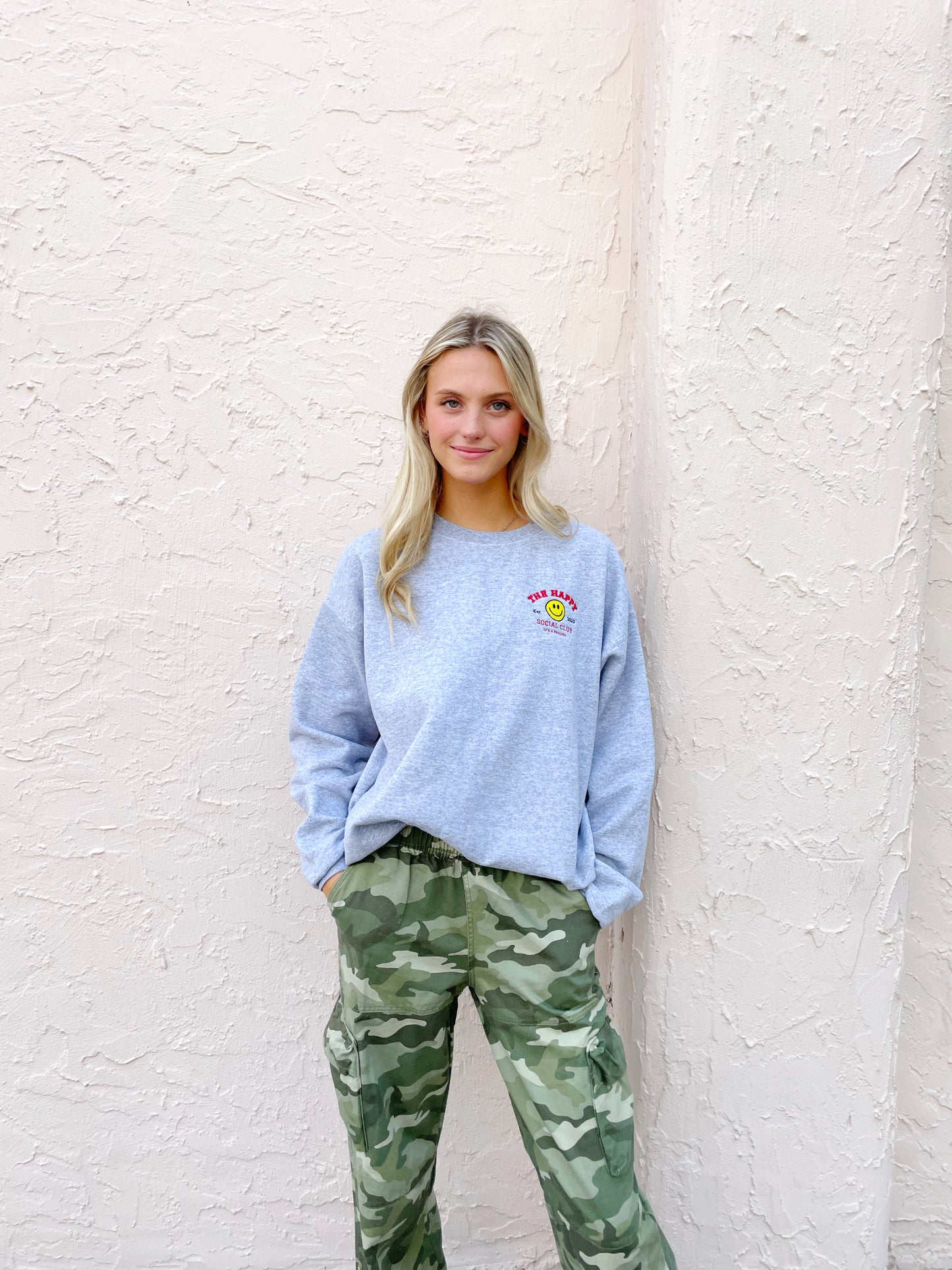 60% OFF SALE TAKEN OFF AT CHECKOUT!
Embroidered Varsity Style THSC Crew Sweatshirt