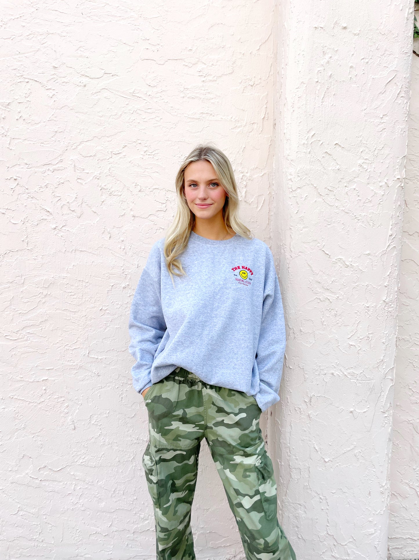 60% OFF SALE TAKEN OFF AT CHECKOUT!
Embroidered Varsity Style THSC Crew Sweatshirt