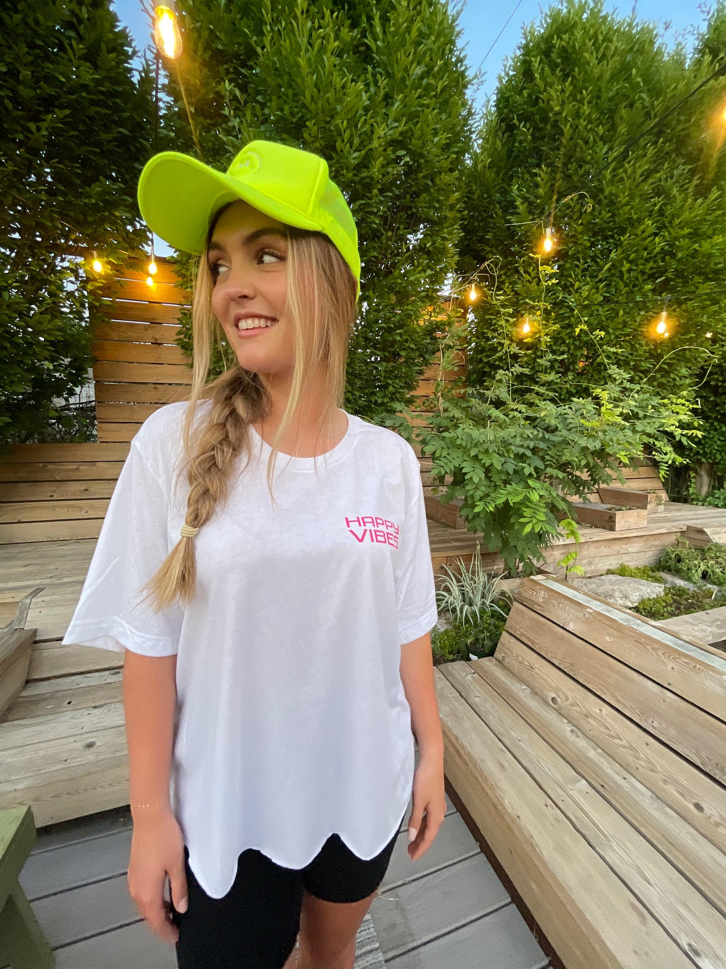 70% OFF SALE TAKEN OFF AT CHECKOUT!
Checkerboard HAPPY VIBES T-Shirt