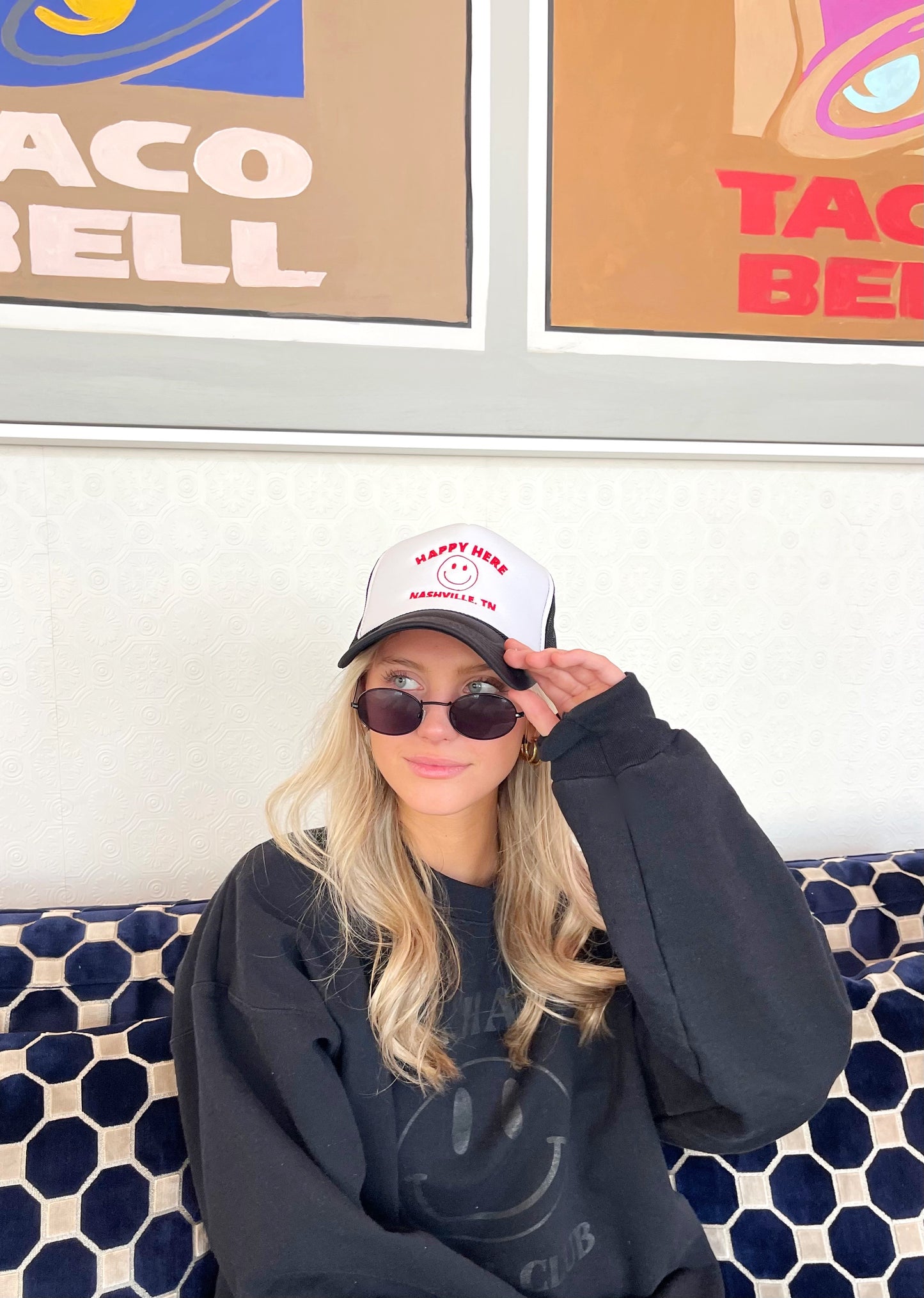 HAPPY HERE Nashville Trucker Hat (Various Color Options)