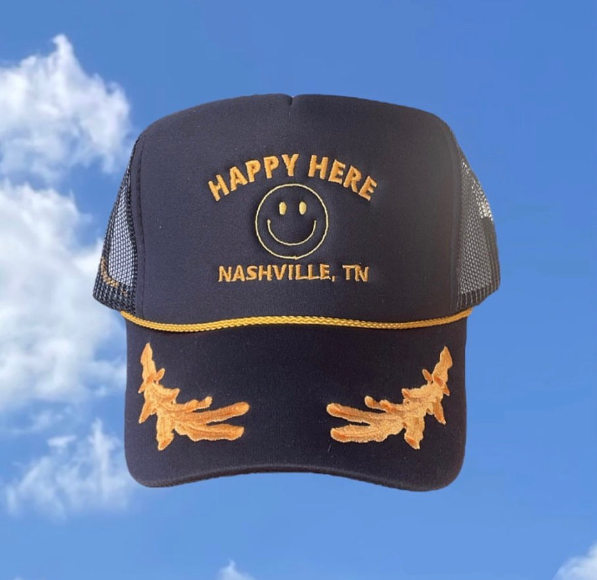 HAPPY HERE Nashville Trucker Hat (Various Color Options)
