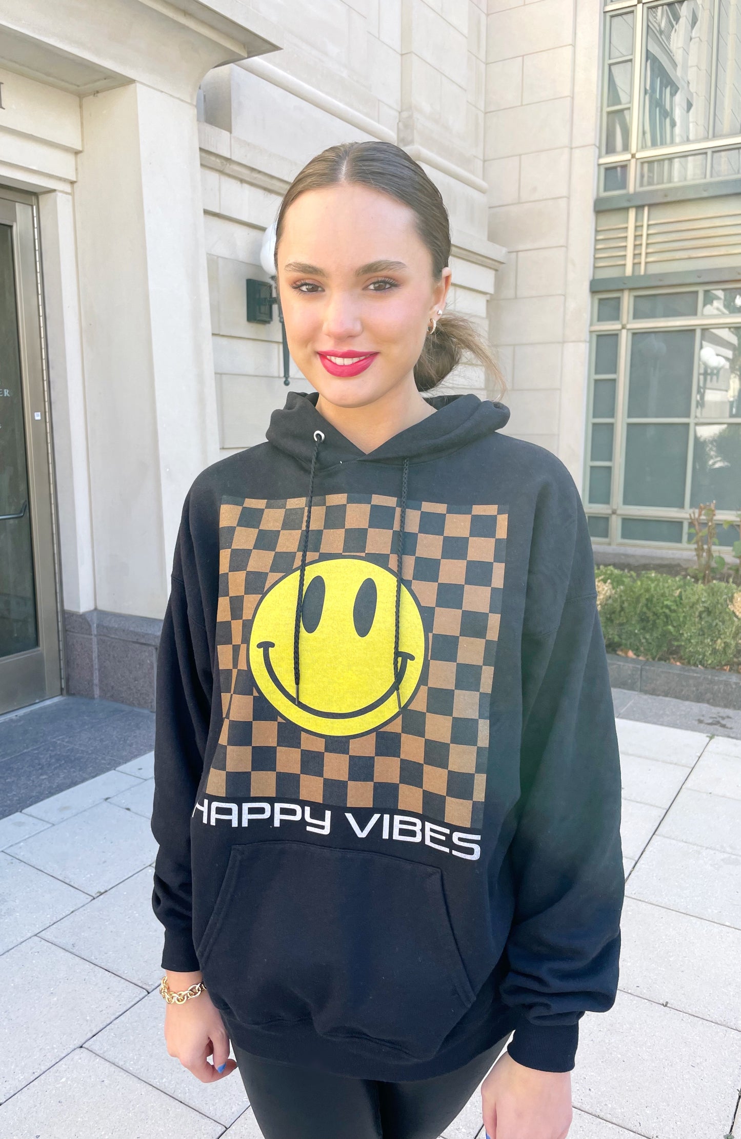 60% OFF SALE TAKEN OFF AT CHECKOUT!
Checker Board HAPPY Hoodie