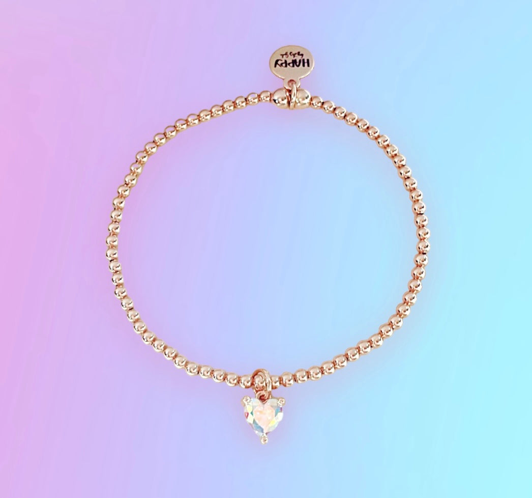 Dainty Heart Charm Bracelet