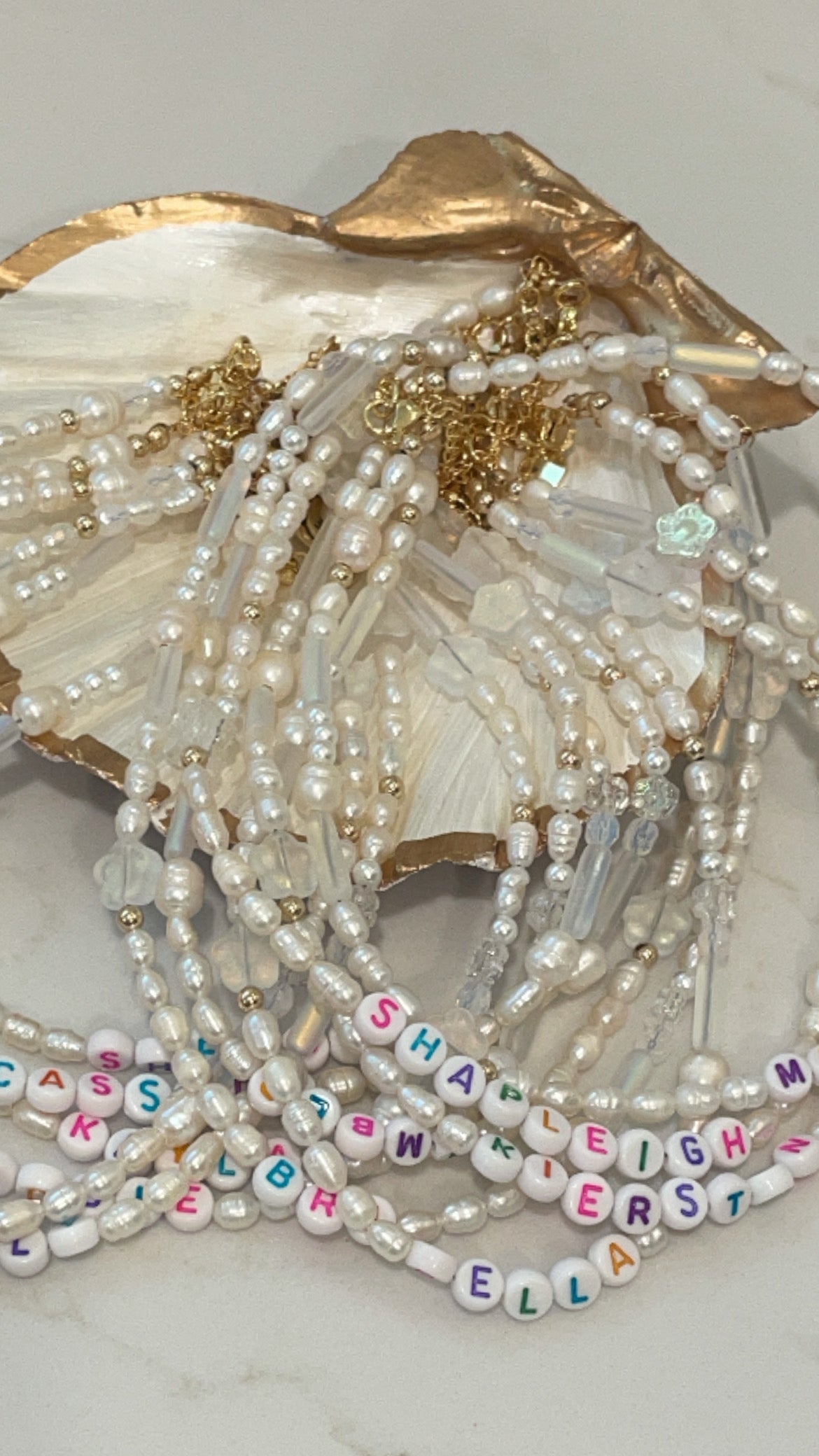 “Say It” Fresh Water Pearl Name Necklace