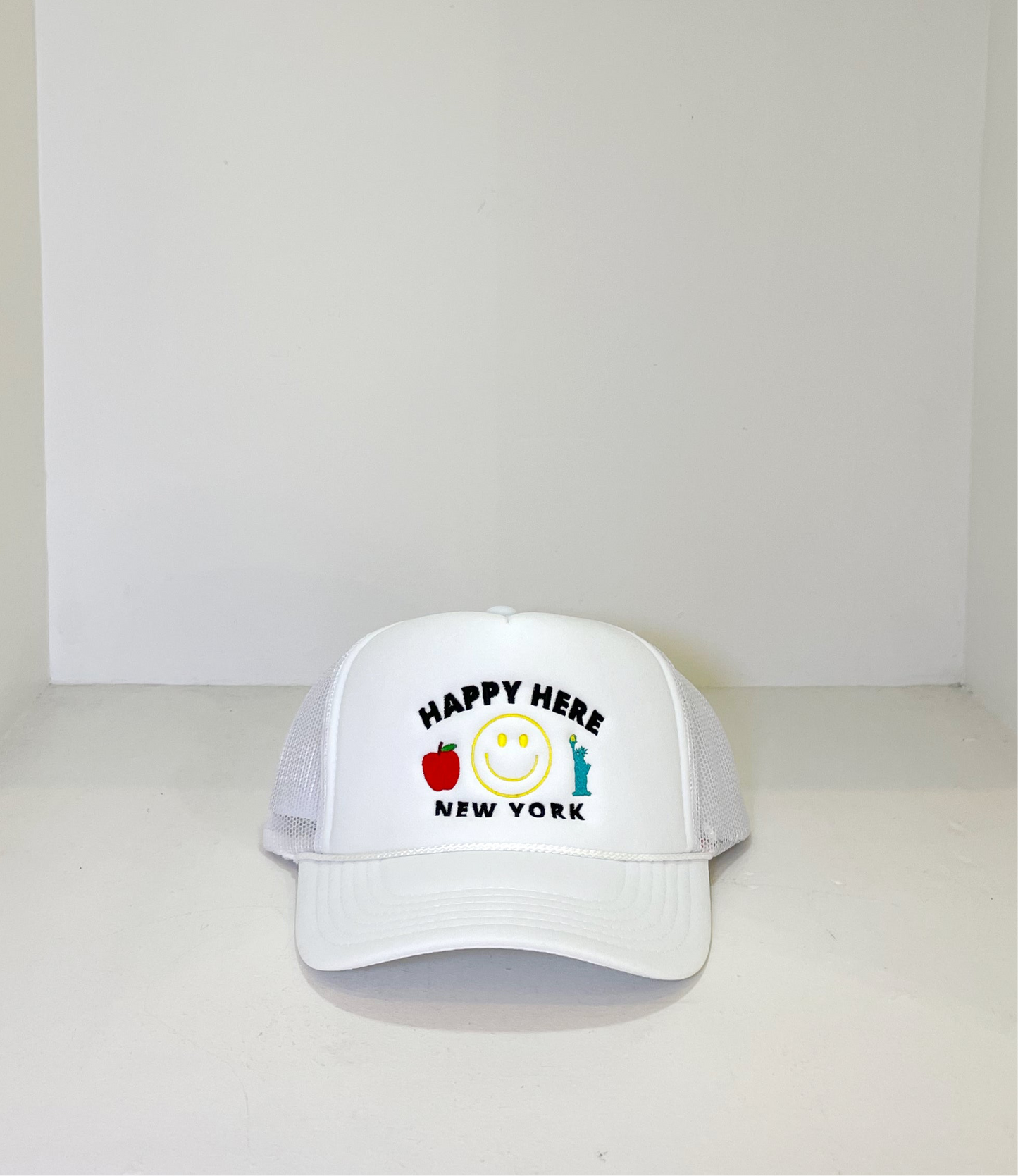 50% OFF SALE TAKEN OFF AT CHECKOUT! 
HAPPY HERE NEW YORK Trucker Hat