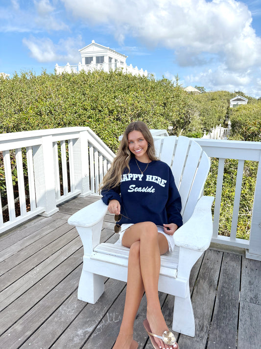 HAPPY HERE Seaside Crew Sweatshirt