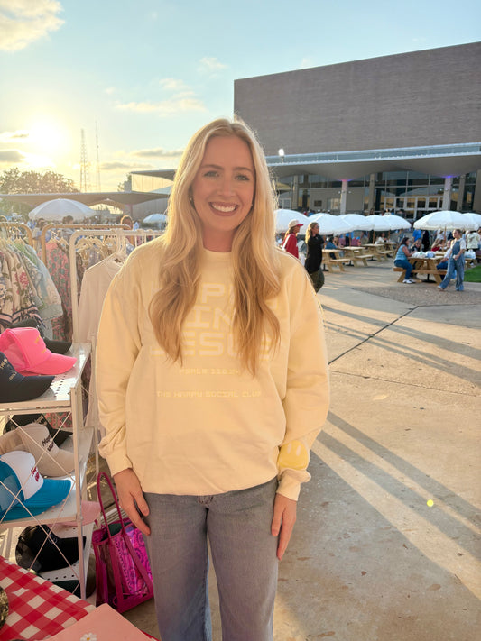 HAPPY IN JESUS Crew Sweatshirt