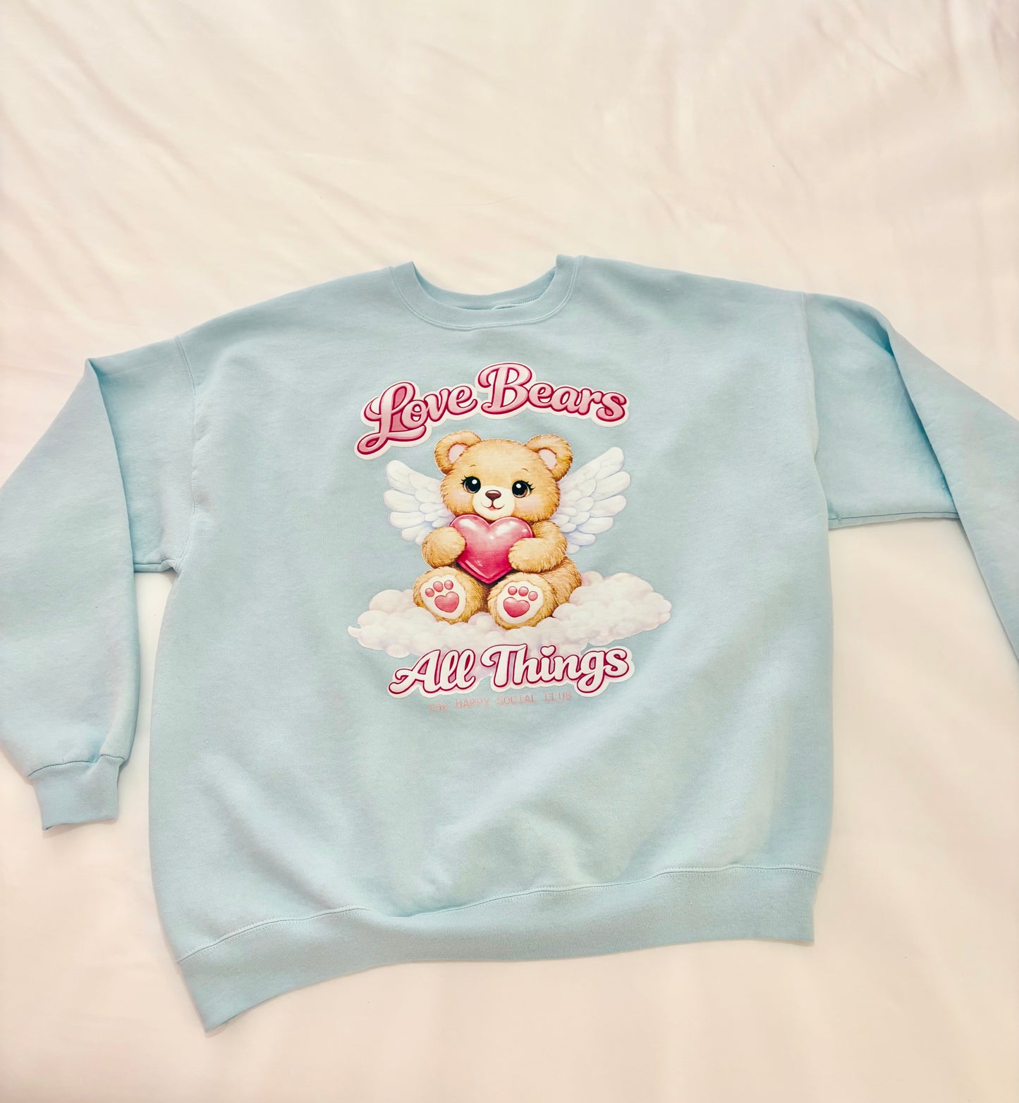 Love Bears All Things 🩷🧸🪽 Sweatshirt
