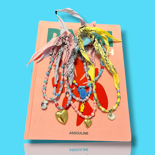 Beaded Pendant Bandana Necklaces