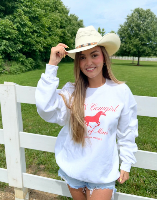 HAPPY COWGIRL Crew Sweatshirt