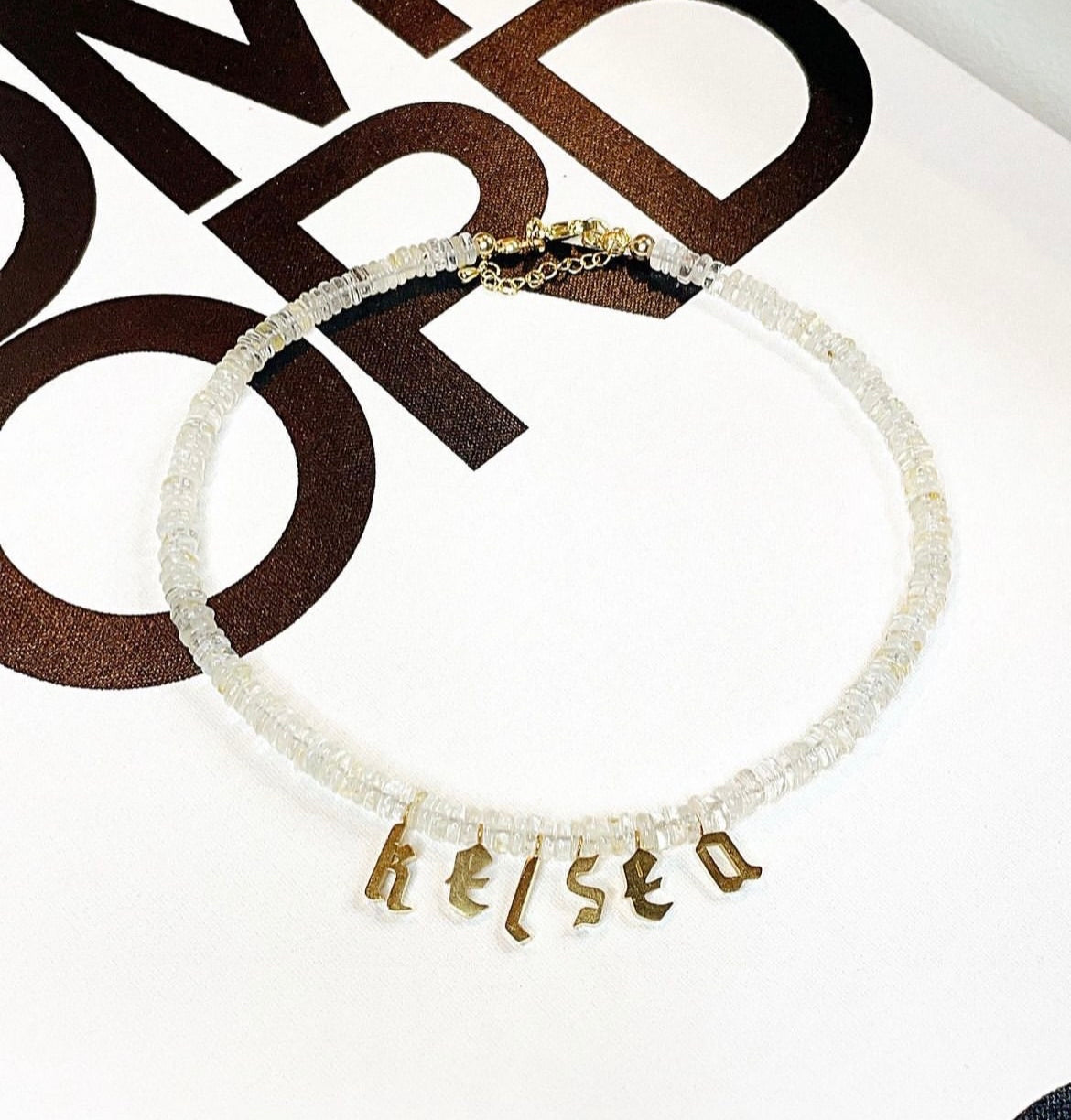 Moonstone Name Necklace