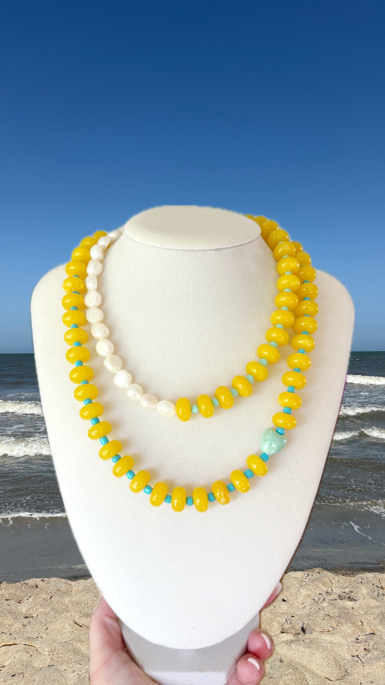 Sunny Happy Beaded Necklace Discount Code SUMMER20 for 20% OFF