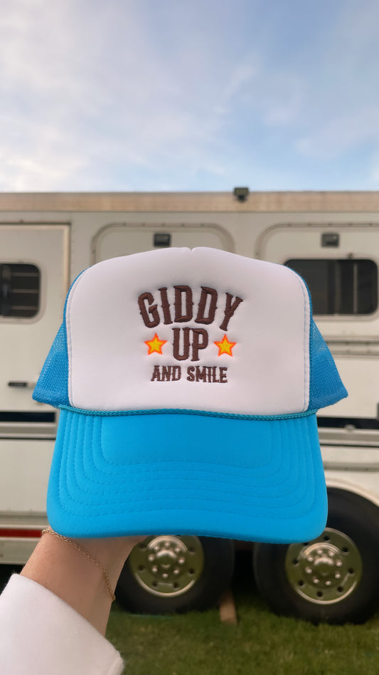 GIDDY UP AND SMILE Trucker Hat⭐️
