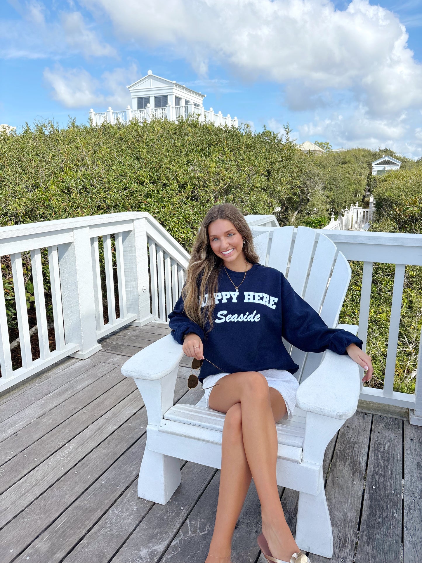 HAPPY HERE Seaside Crew Sweatshirt
