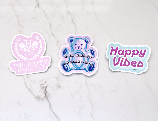 HAPPY Decal Stickers